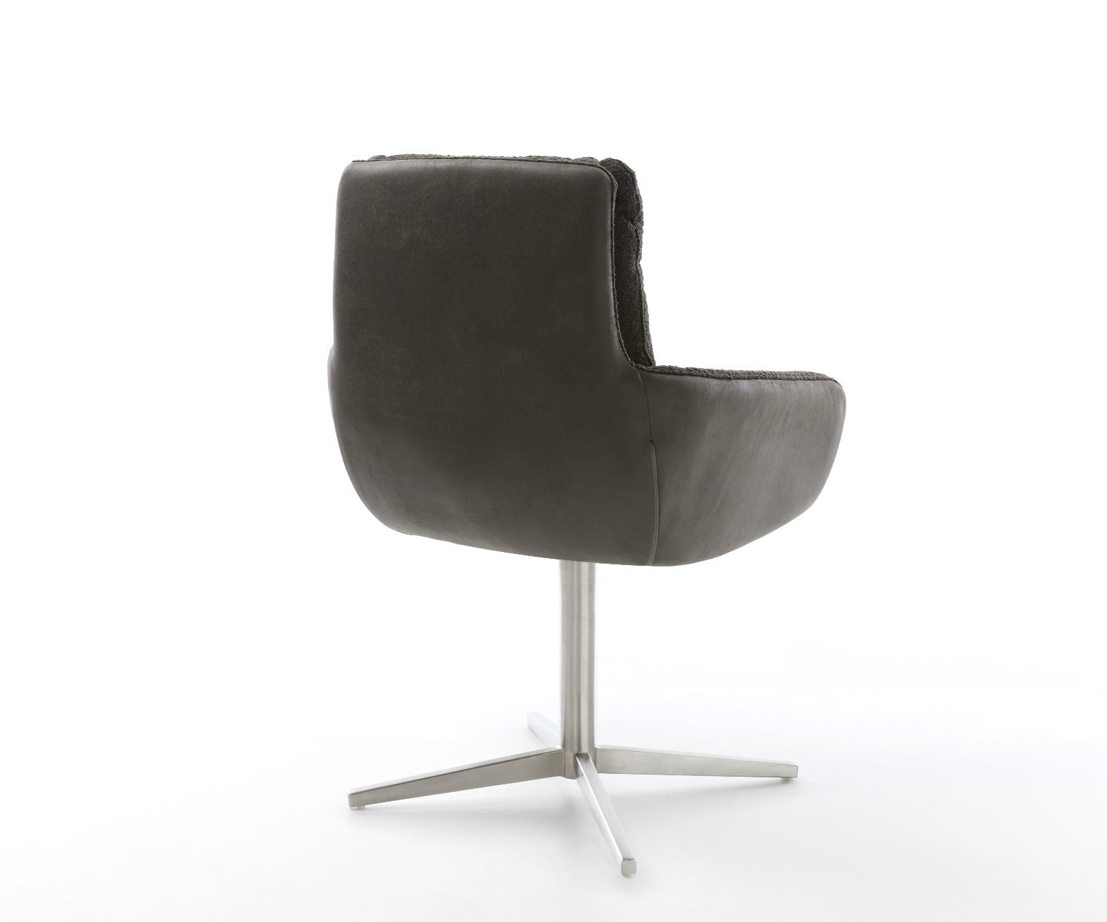 Drehstuhl Abelia-Flex mit Armlehnen Materialmix Schwarz Fußkreuz Edelstahl 360° drehbar 4 Drehstuhl Abelia-Flex mit Armlehnen Materialmix Schwarz Fußkreuz Edelstahl 360° drehbar 4