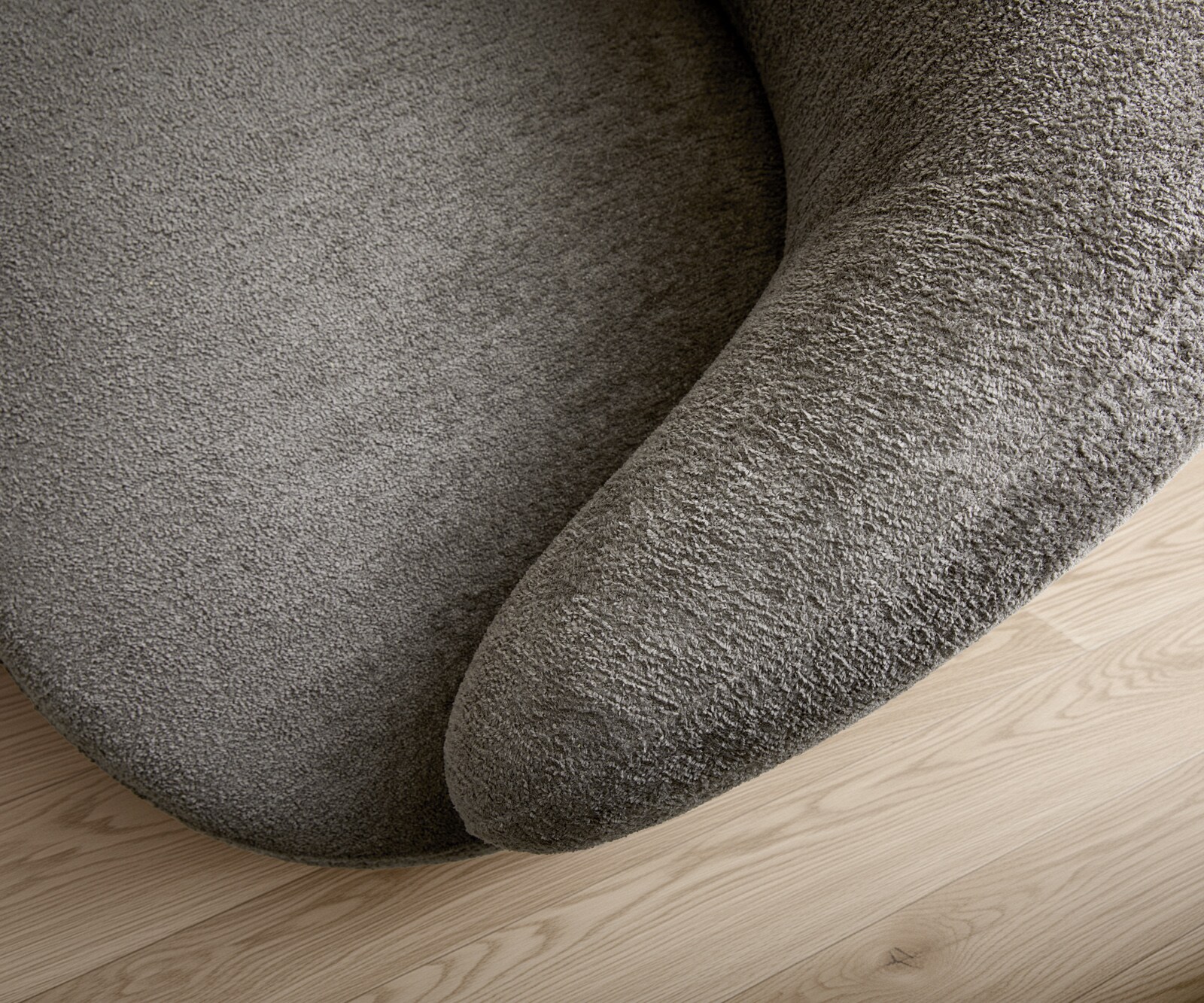 Loungesessel Nova 88x88 cm Bouclé Soft Schlamm 5