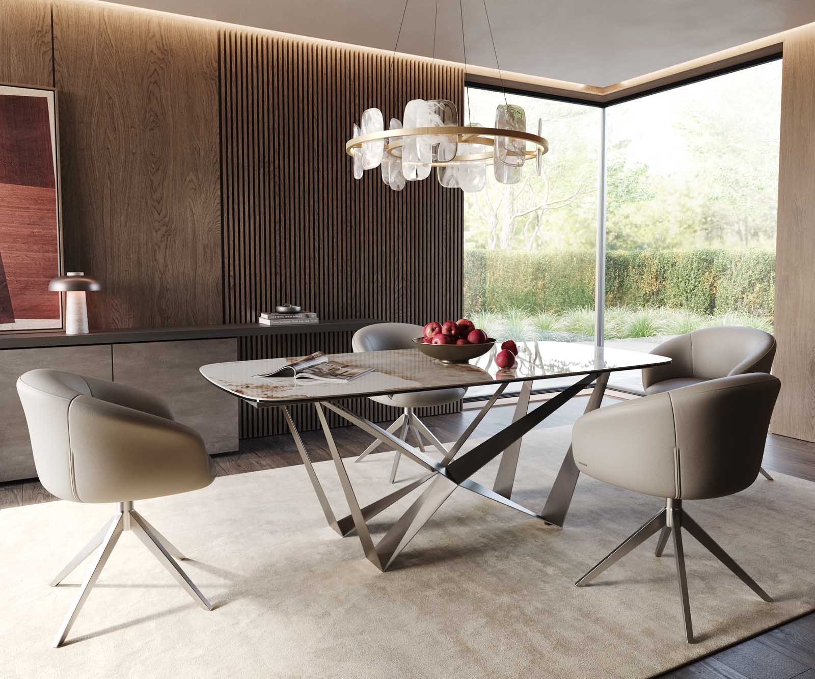 Esstisch Edge Boot 200x100 Keramik Minas Melange Weiß-Beige Spider Flachstahl Edelstahl 6 Esstisch Edge Boot 200x100 Keramik Minas Melange Weiß-Beige Spider Flachstahl Edelstahl 6