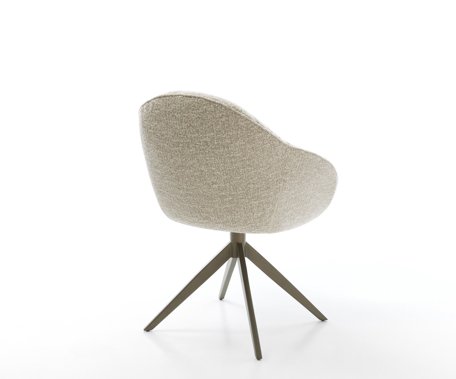 Chaise-pivotante Gaio-Flex tissu tissé doux beige pied croisé large aspect titane pivotement sur 360° fonction bascule 5