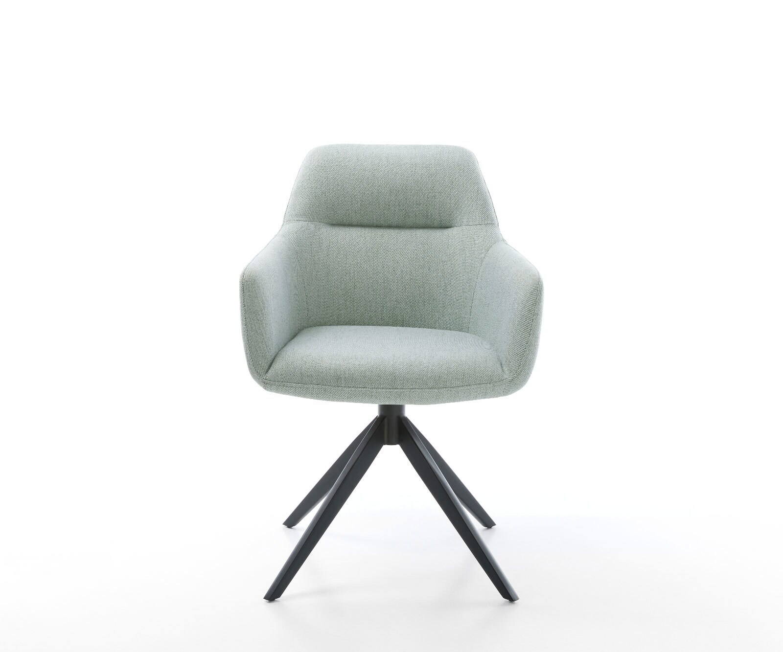 Drehstuhl Pejo-Flex Stripes Mint Kreuzgestell breit Schwarz 360° drehbar Wippfunktion Taschenfederkern 1