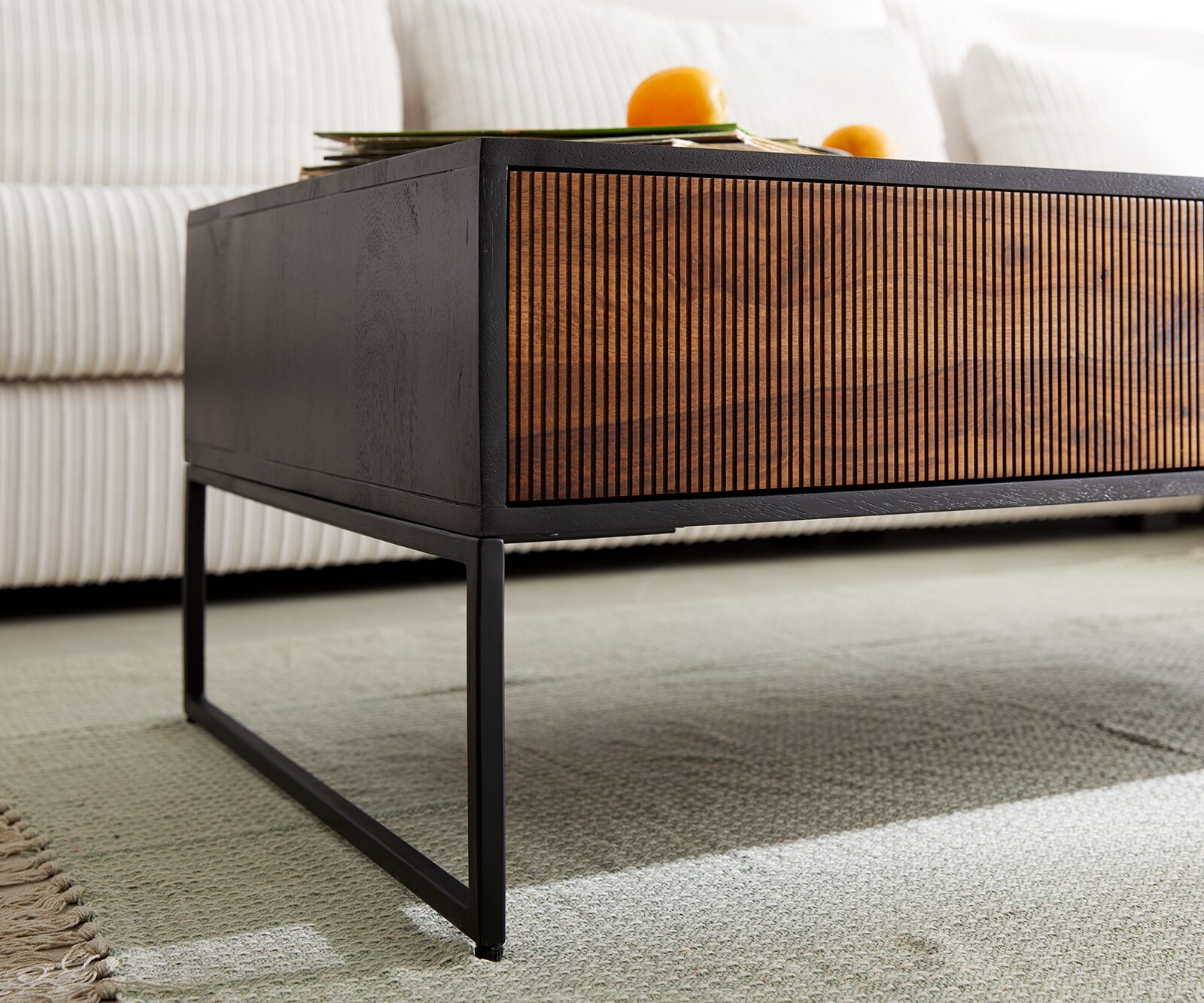 Pied Patin mince 20 cm Métal noir pour meubles à caisson de profondeur 60 cm (lot de 2) 1