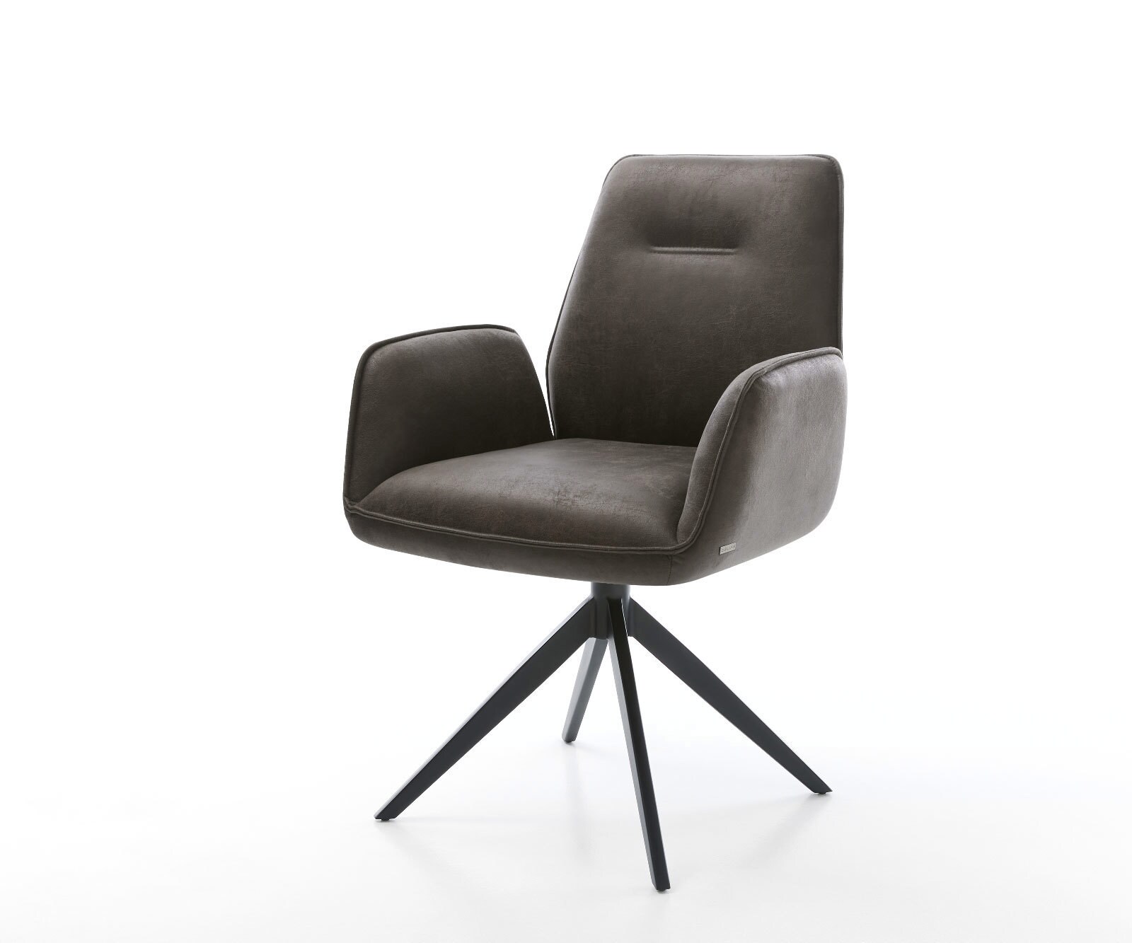 Drehstuhl Zoa-Flex Anthrazit Vintage Kreuzgestell breit Schwarz 360° drehbar