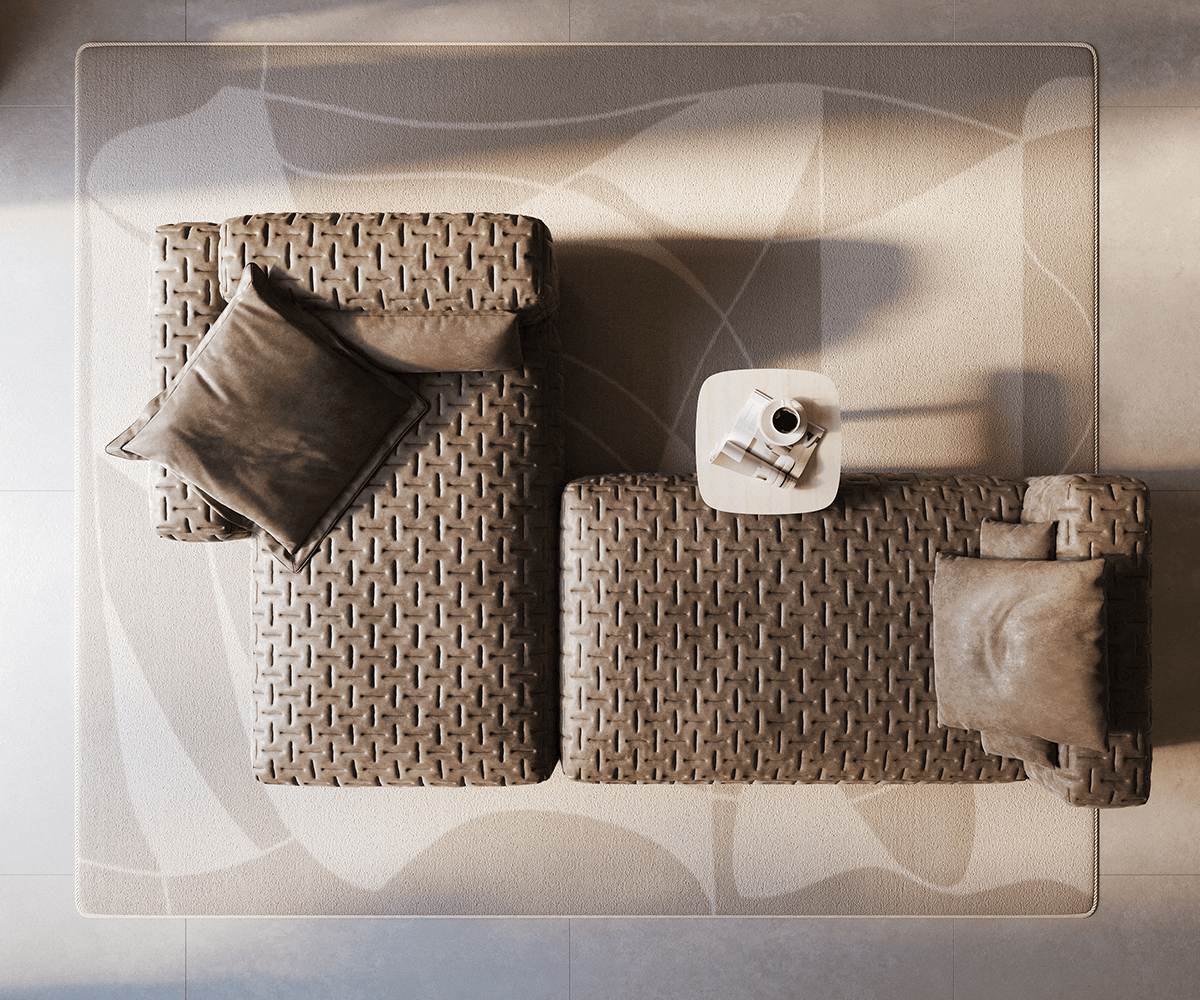 Ecksofa Freestyle 310x200 cm Mikrofaser Taupe Vintage Gesteppt 6