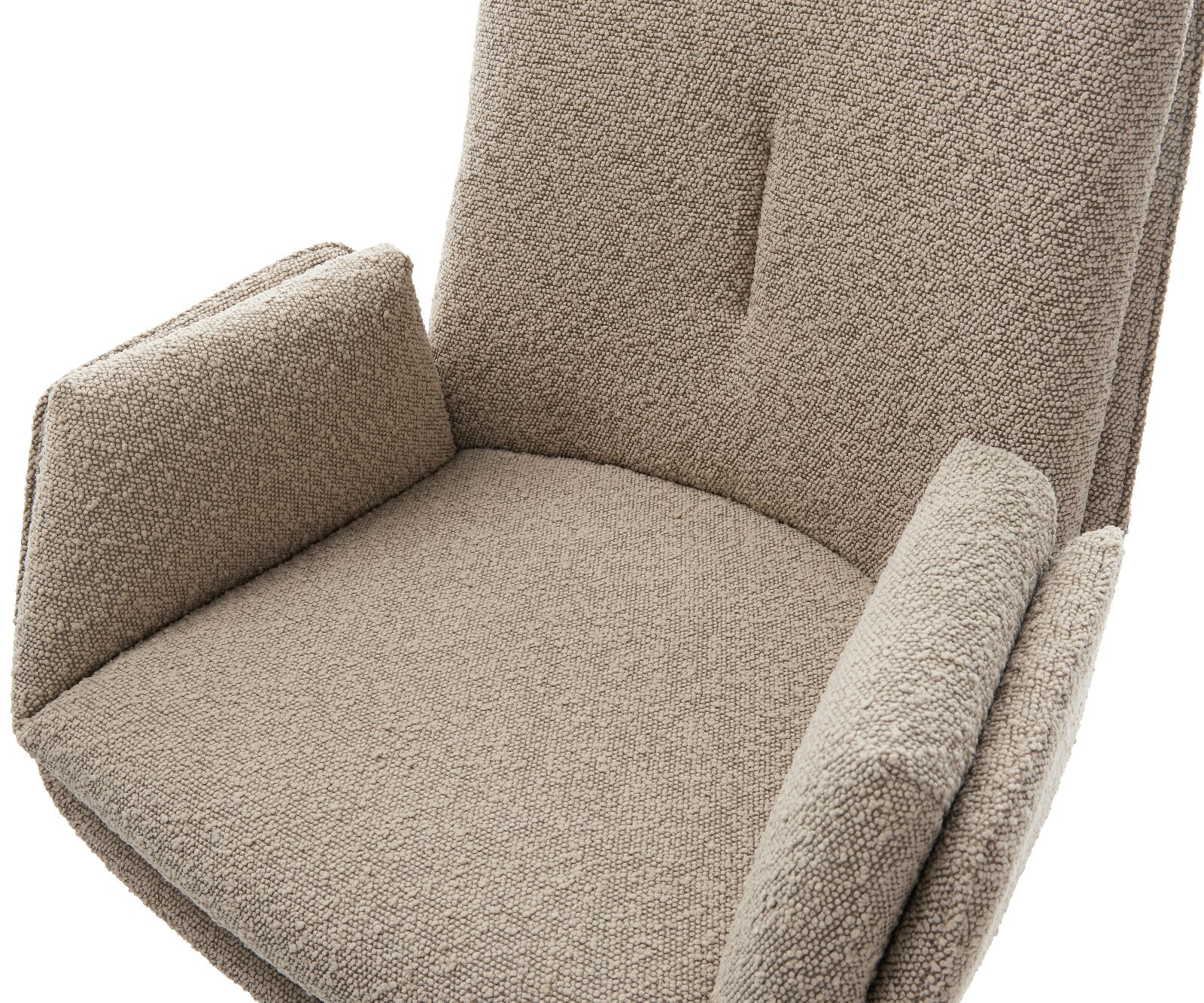 Chaise-de-bar Clea-Flex Bouclé Boue Pied pivotant réglable en hauteur Noir Noir 4