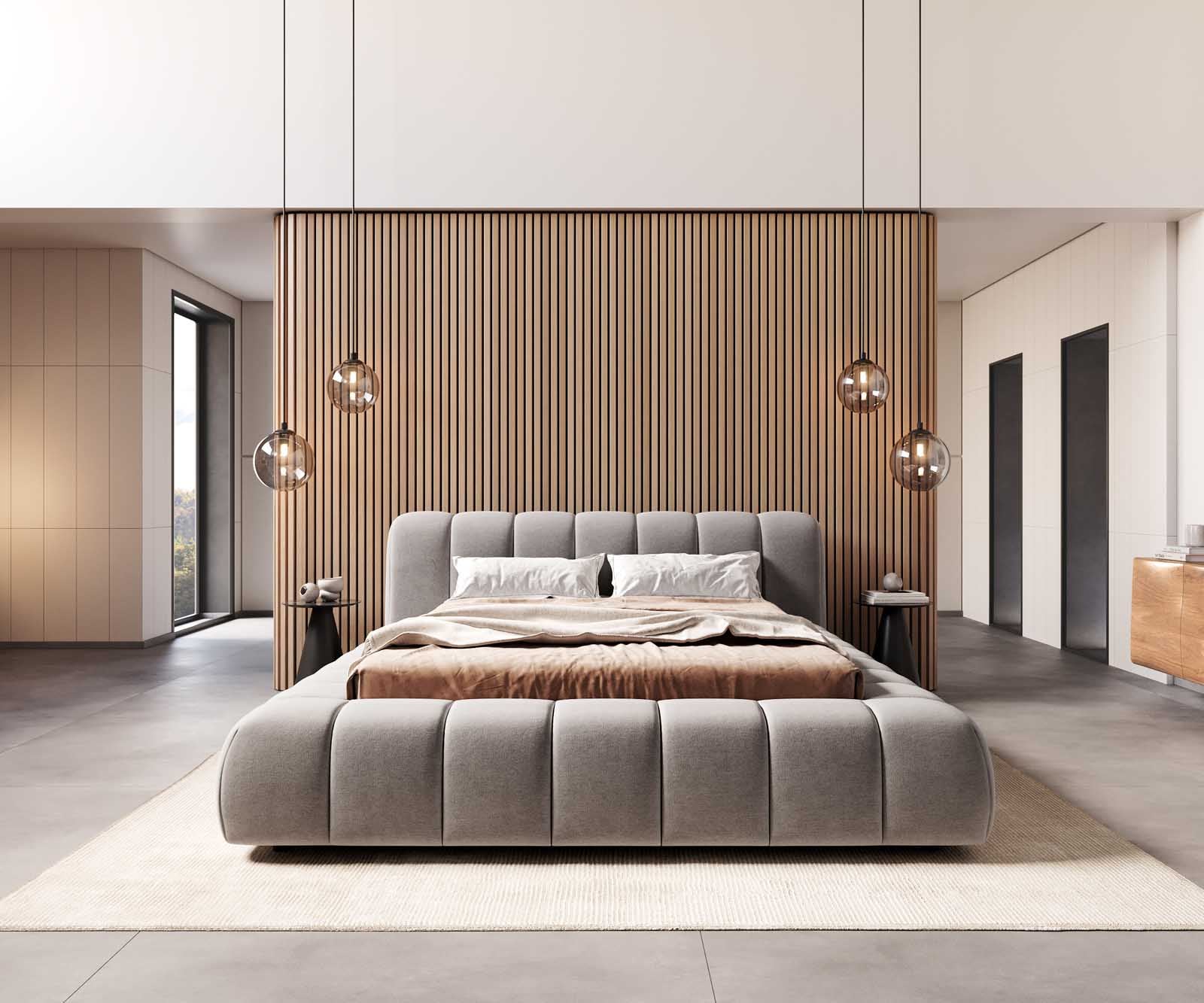 Polsterbettgestell Cutio 140x200 cm Mikrofaser Grau 1 Polsterbettgestell Cutio 140x200 cm Mikrofaser Grau 1