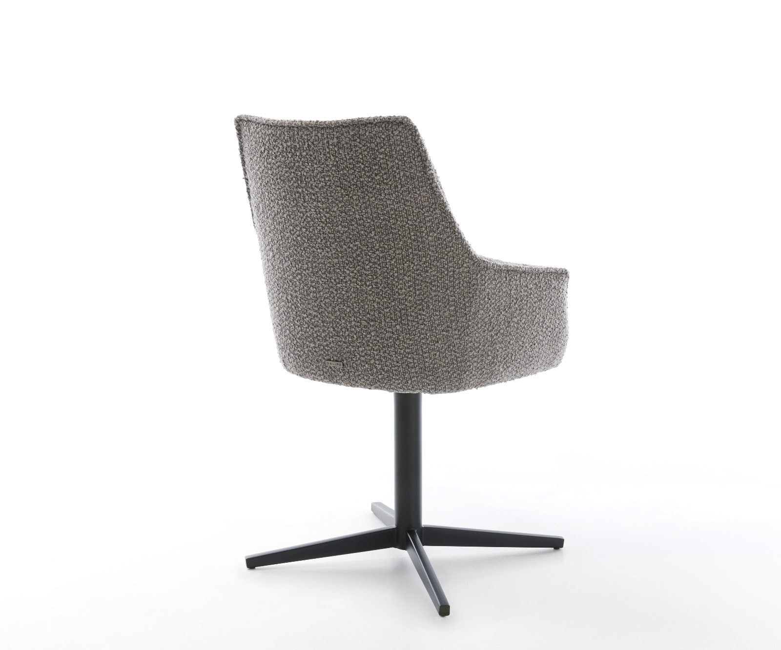 Chaise-pivotante Alja-Flex avec accoudoirs bouclé gris argenté pied de chaise 4 branches noir pivotement sur 360° ressorts ensachés 4 Chaise-pivotante Alja-Flex avec accoudoirs bouclé gris argenté pied de chaise 4 branches noir pivotement sur 360° ressorts ensachés 4