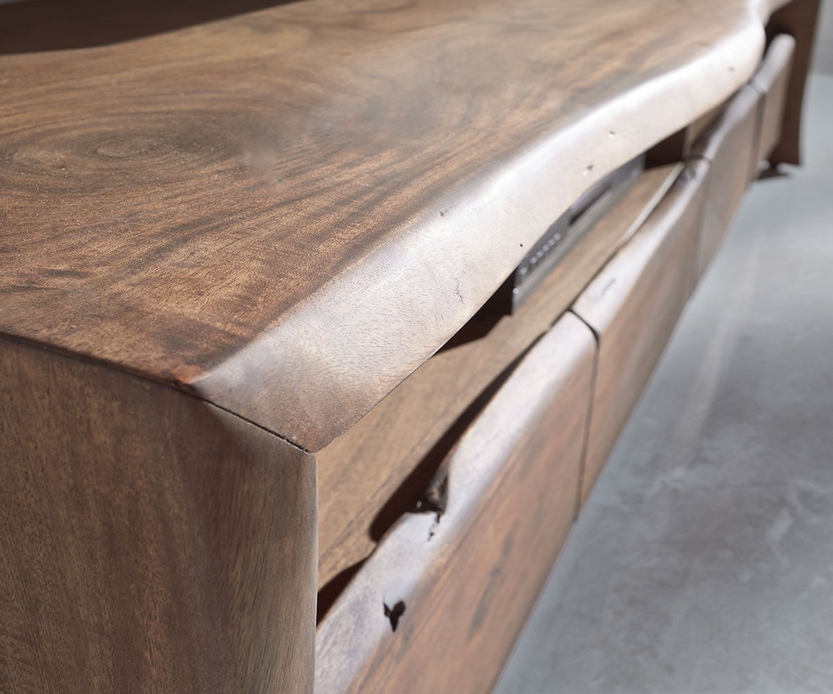 Lowboard Live-Edge 230 cm Akazie massiv Braun 4 Schübe 1 Lowboard Live-Edge 230 cm Akazie massiv Braun 4 Schübe 1