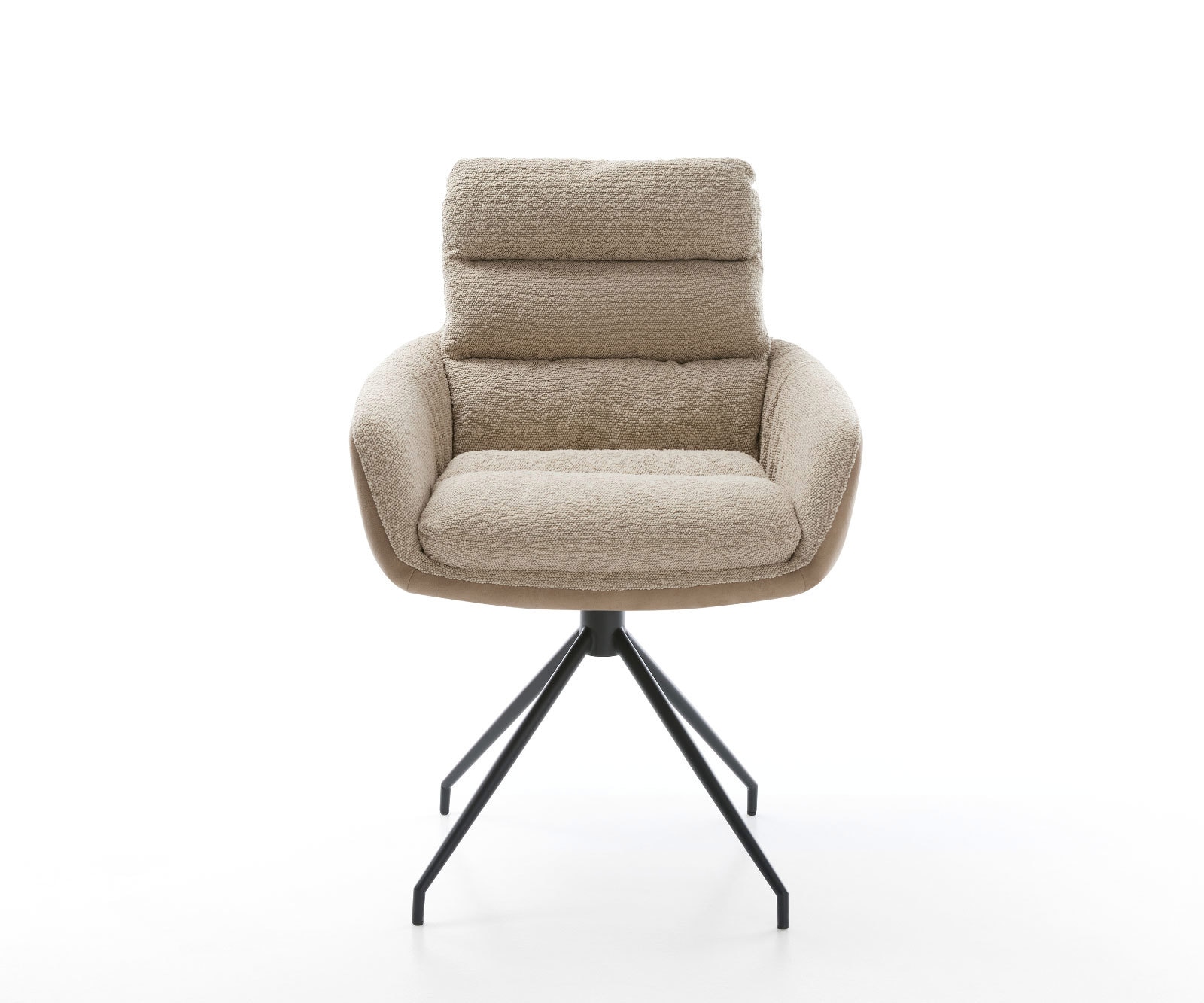 Drehstuhl Abelia-Flex mit Armlehnen Materialmix Schlamm Kreuzgestell konisch Schwarz 180° drehbar 1 Drehstuhl Abelia-Flex mit Armlehnen Materialmix Schlamm Kreuzgestell konisch Schwarz 180° drehbar 1