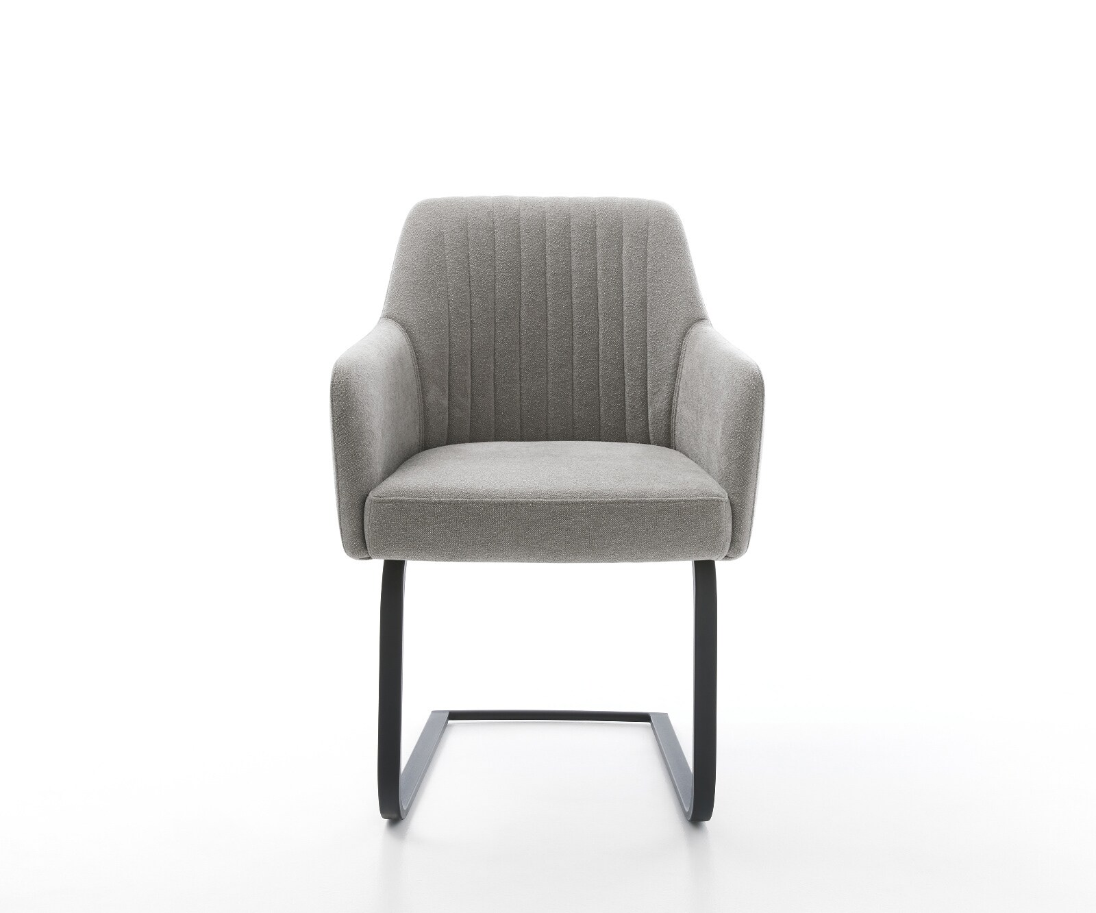 Freischwinger Greg-Flex Strukturstoff Soft Grau Freischwinger flach Schwarz Taschenfederkern 1