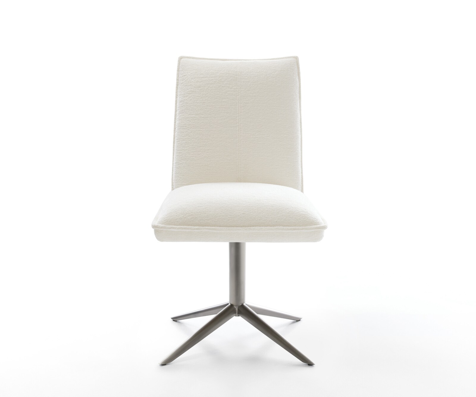 Drehstuhl Lelio-Flex Bouclé Soft Beige Fußkreuz Graphit 360° drehbar Wippfunktion Taschenfederkern 2