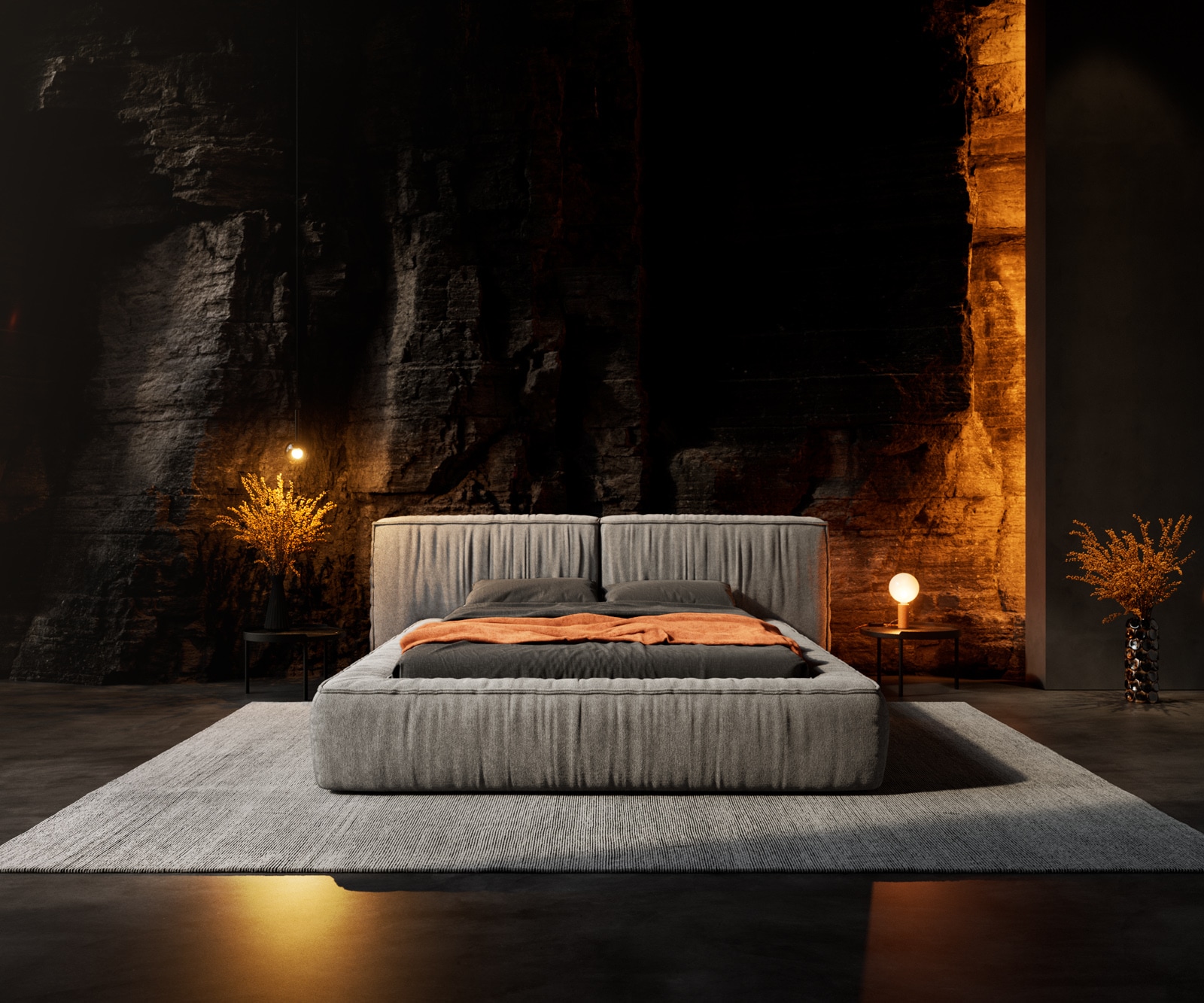 Polsterbettgestell Coperti 140x200 cm Mikrofaser Grau 1 Polsterbettgestell Coperti 140x200 cm Mikrofaser Grau 1