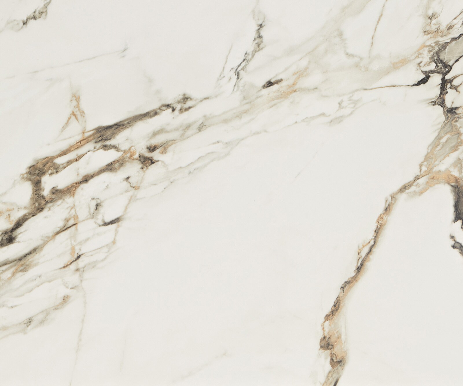 Console Edge forme bateau 180x40 cm Céramique Calacatta Luxe Weiß-Gold-Gris Velio Métal Effektfinish Titan 3