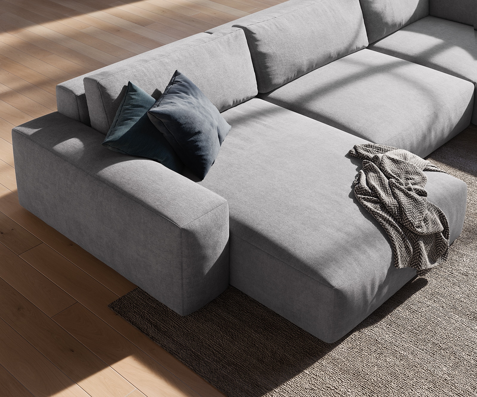 Wohnlandschaft Lanzo XL 360x260 cm Mikrofaser Grau Recamiere variabel 4 Wohnlandschaft Lanzo XL 360x260 cm Mikrofaser Grau Recamiere variabel 4