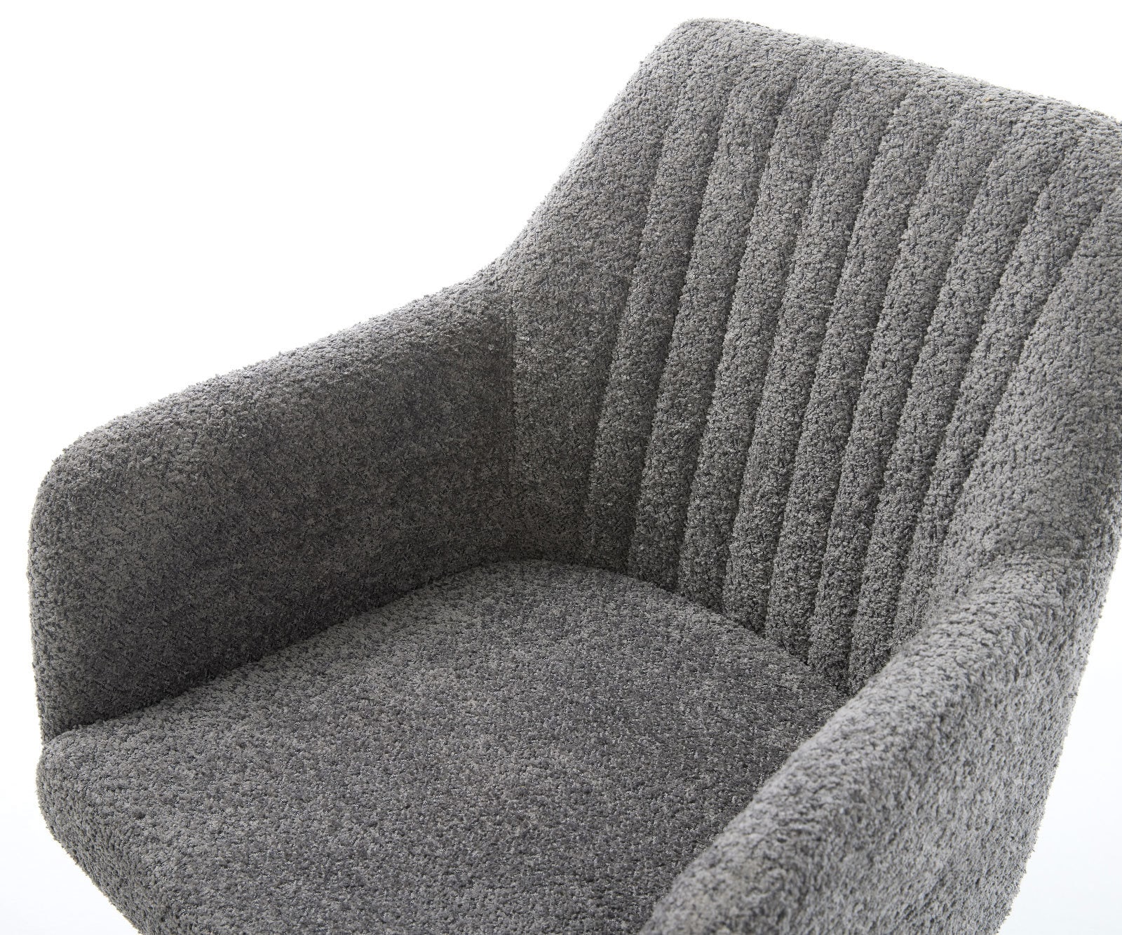 Esszimmerstuhl Greg-Flex Bouclé Grau Kreuzgestell kantig Schwarz Taschenfederkern 3 Esszimmerstuhl Greg-Flex Bouclé Grau Kreuzgestell kantig Schwarz Taschenfederkern 3