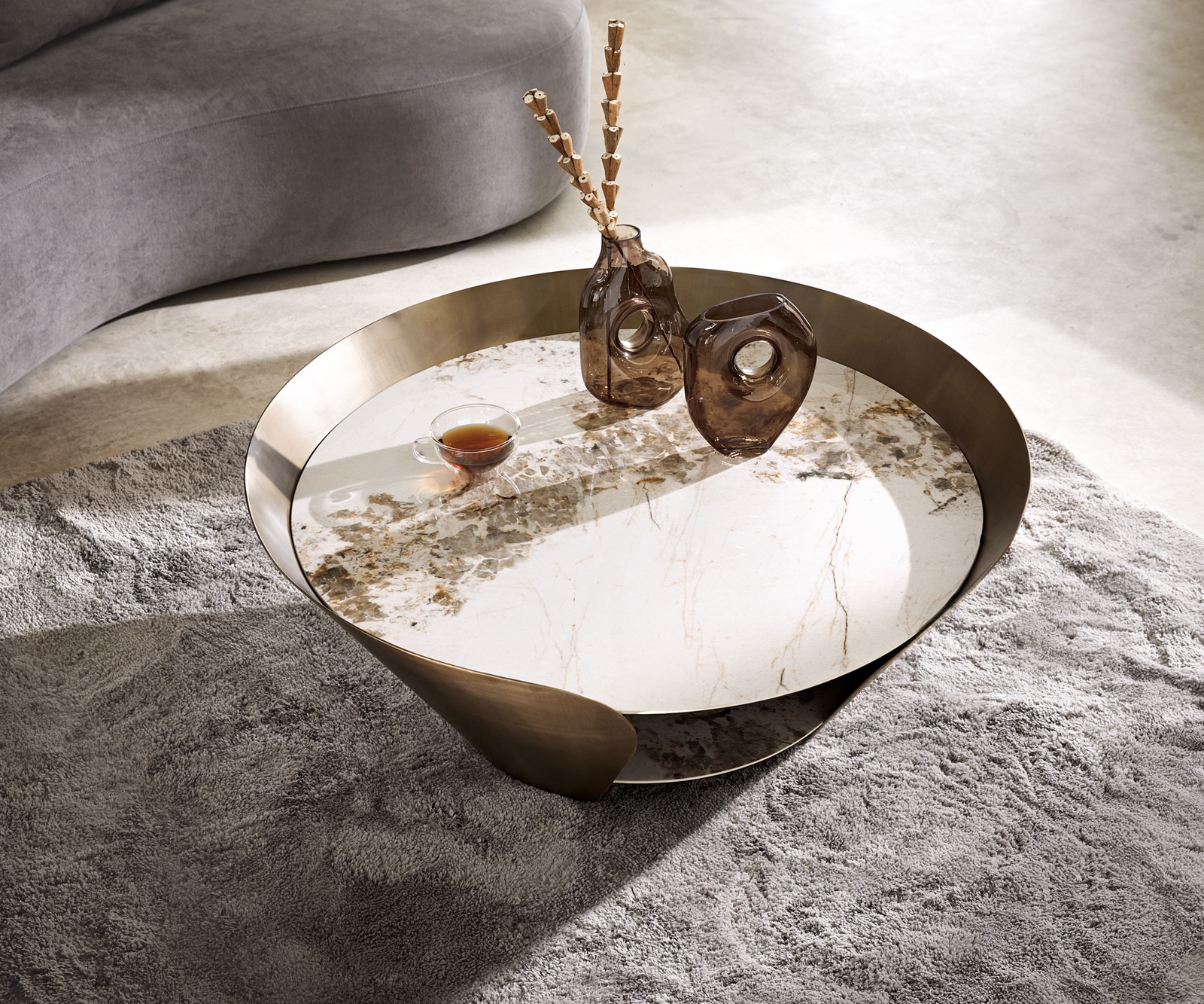 Couchtisch Skafi 100x40 cm Keramik Minas Melange Metallic Gold 3 Couchtisch Skafi 100x40 cm Keramik Minas Melange Metallic Gold 3