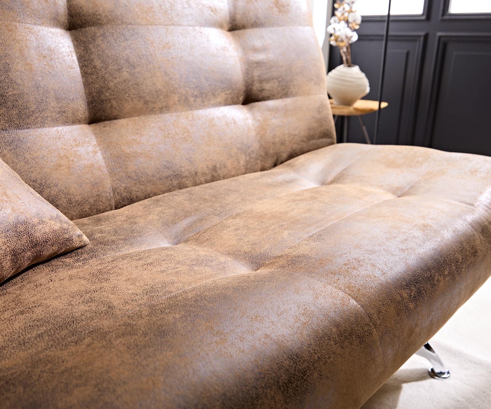 Schlafsofa Viola 190x90 cm Braun Antik Optik Bettkasten 6 Schlafsofa Viola 190x90 cm Braun Antik Optik Bettkasten 6