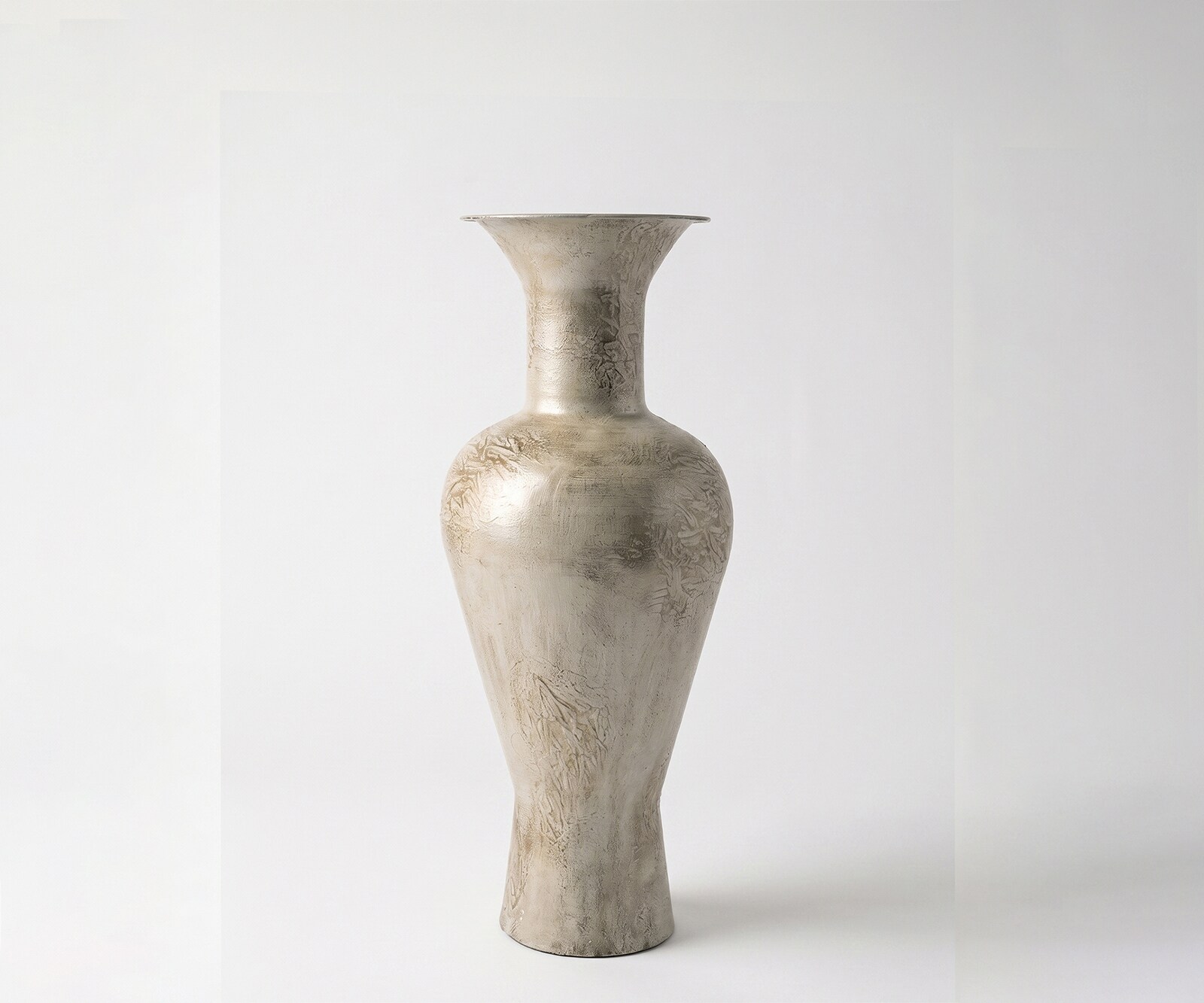 Vase Medora l25 x P25 x H60 cm Métal Ivory Terra Fait main