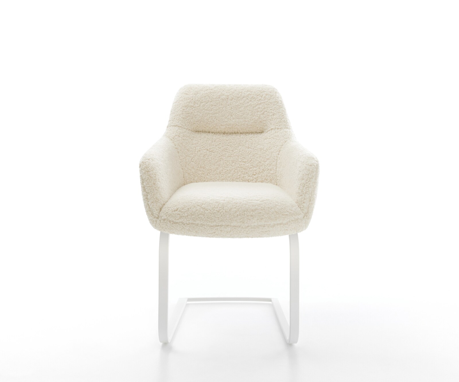 Cantilever Pejo-Flex tissu teddy beige pied cantilever plat blanc resorts ensachés 2