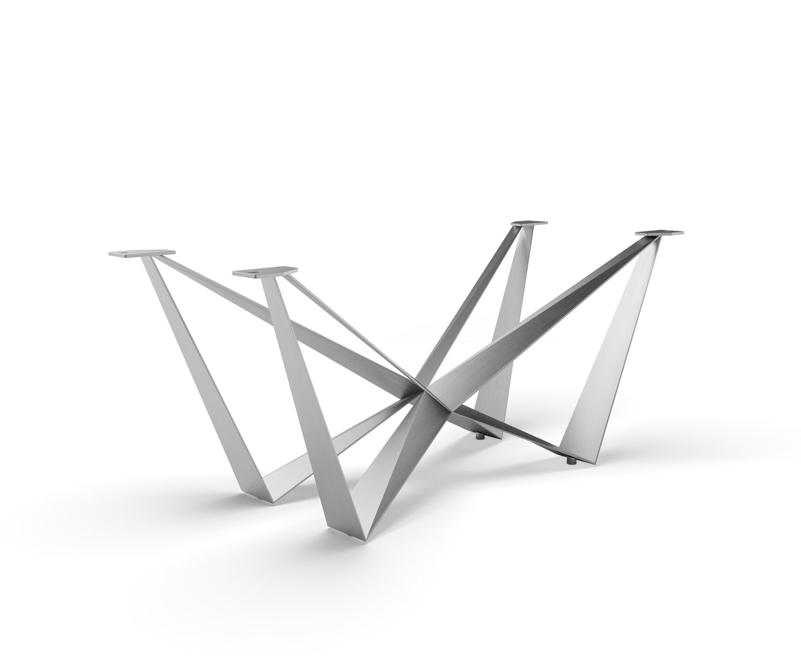 Tischgestell Spider Edelstahl Silber für Tischplatten ab 200 cm Tischgestell Spider Edelstahl Silber für Tischplatten ab 200 cm