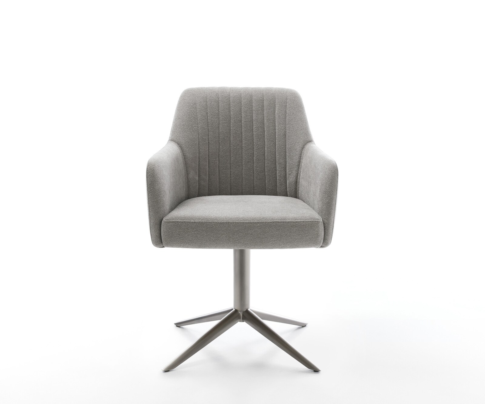 Chaise-pivotante Greg-Flex tissu structuré doux gris pied de chaise 4 branches grafiete pivotement sur 360° fonction bascule resorts ensachés 1
