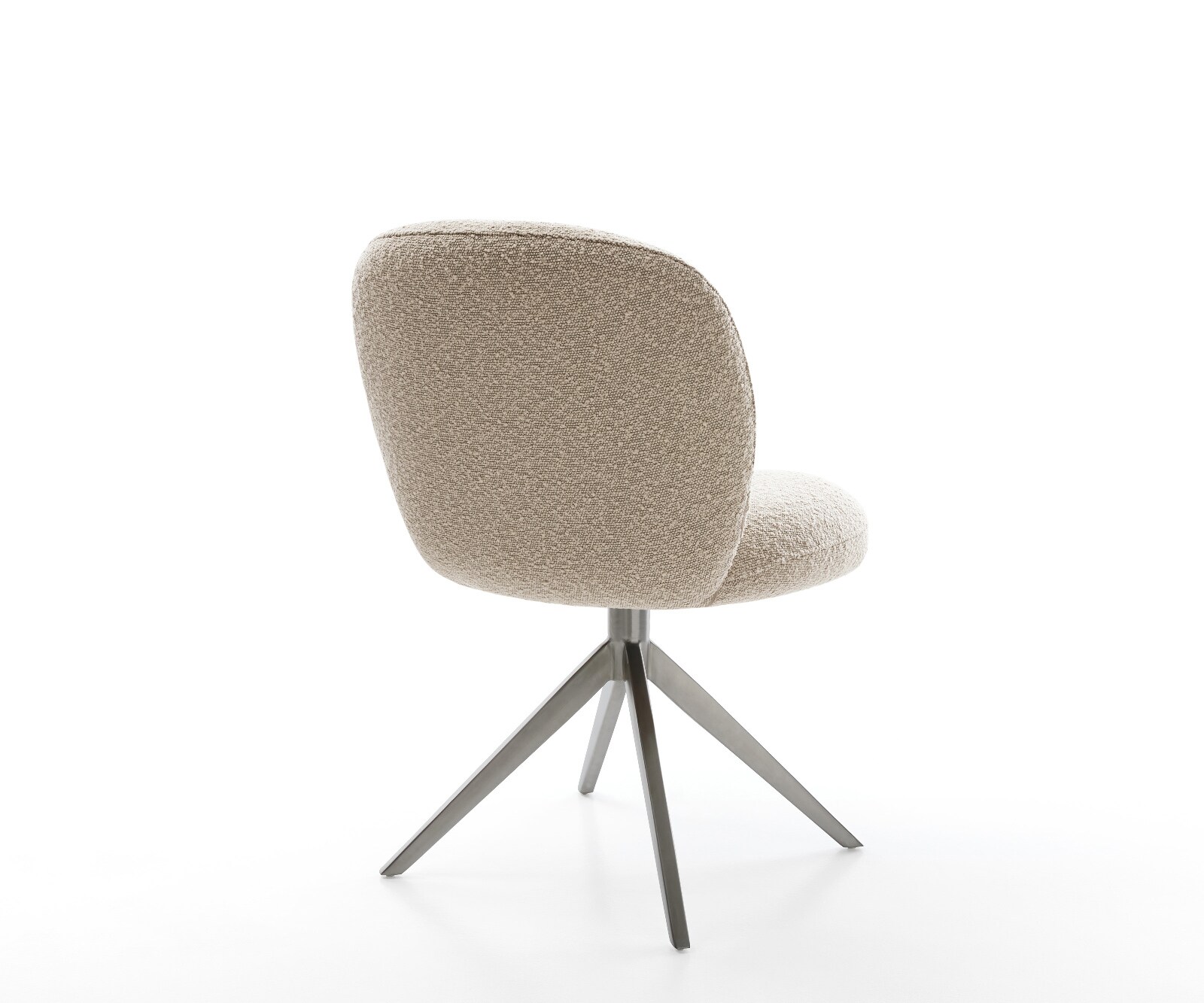 Chaise-pivotante Nube-Flex bouclé boue pied croisé large grafiete pivotement sur 360° fonction bascule ressorts ensachés 4
