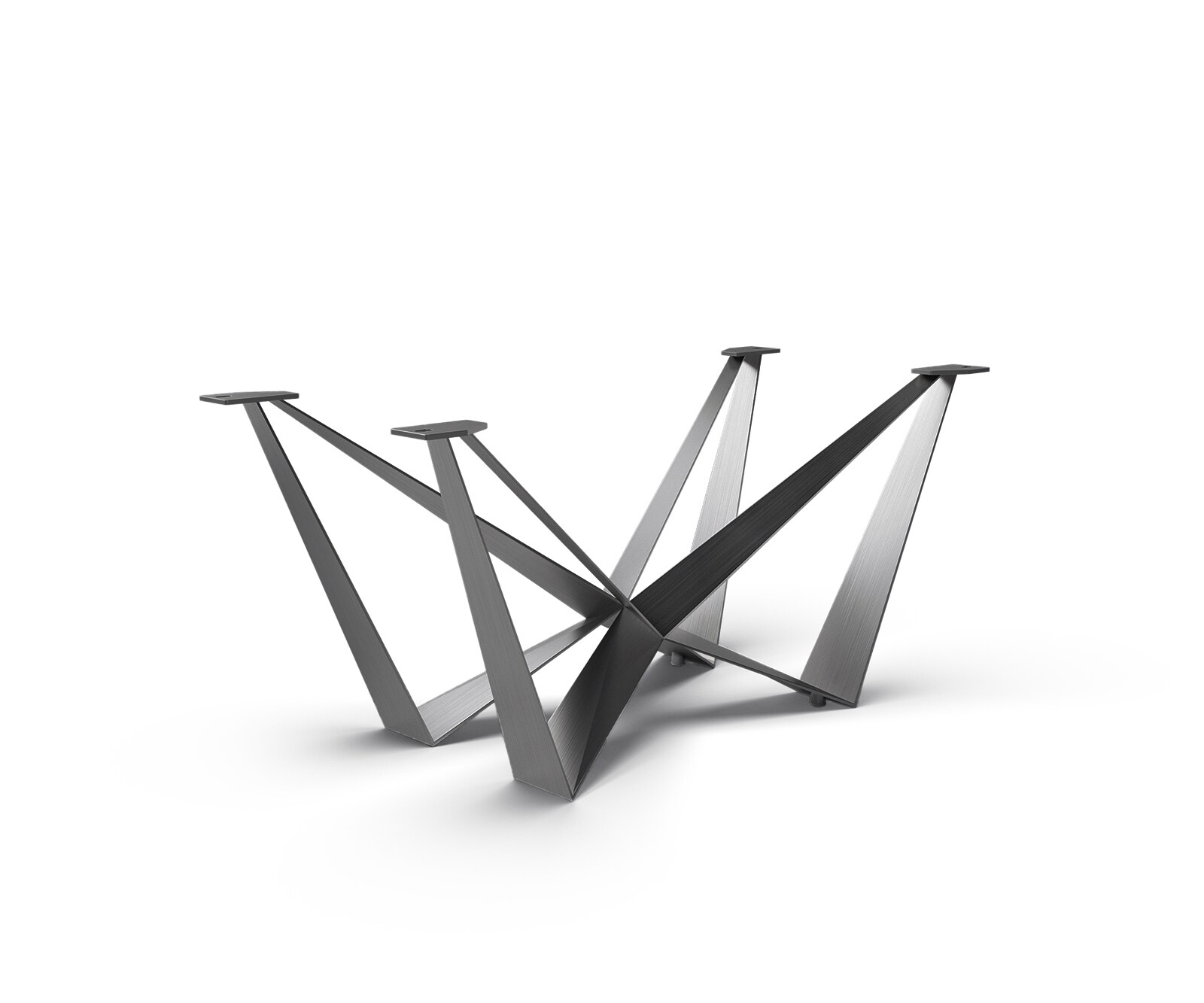 Tischgestell Spider Edelstahl Graphit für Ausziehtische von 180-300 cm