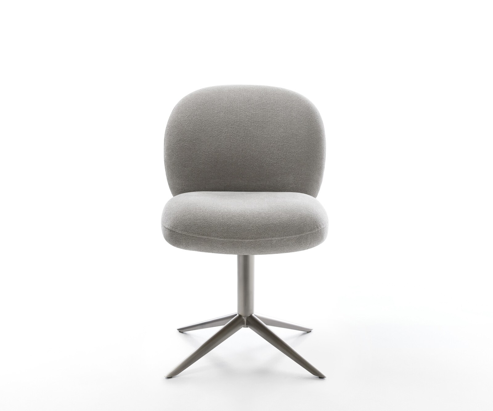 Chaise-pivotante Nube-Flex tissu structuré doux gris pied de chaise 4 branches grafiete pivotement sur 360° fonction bascule resorts ensachés 2
