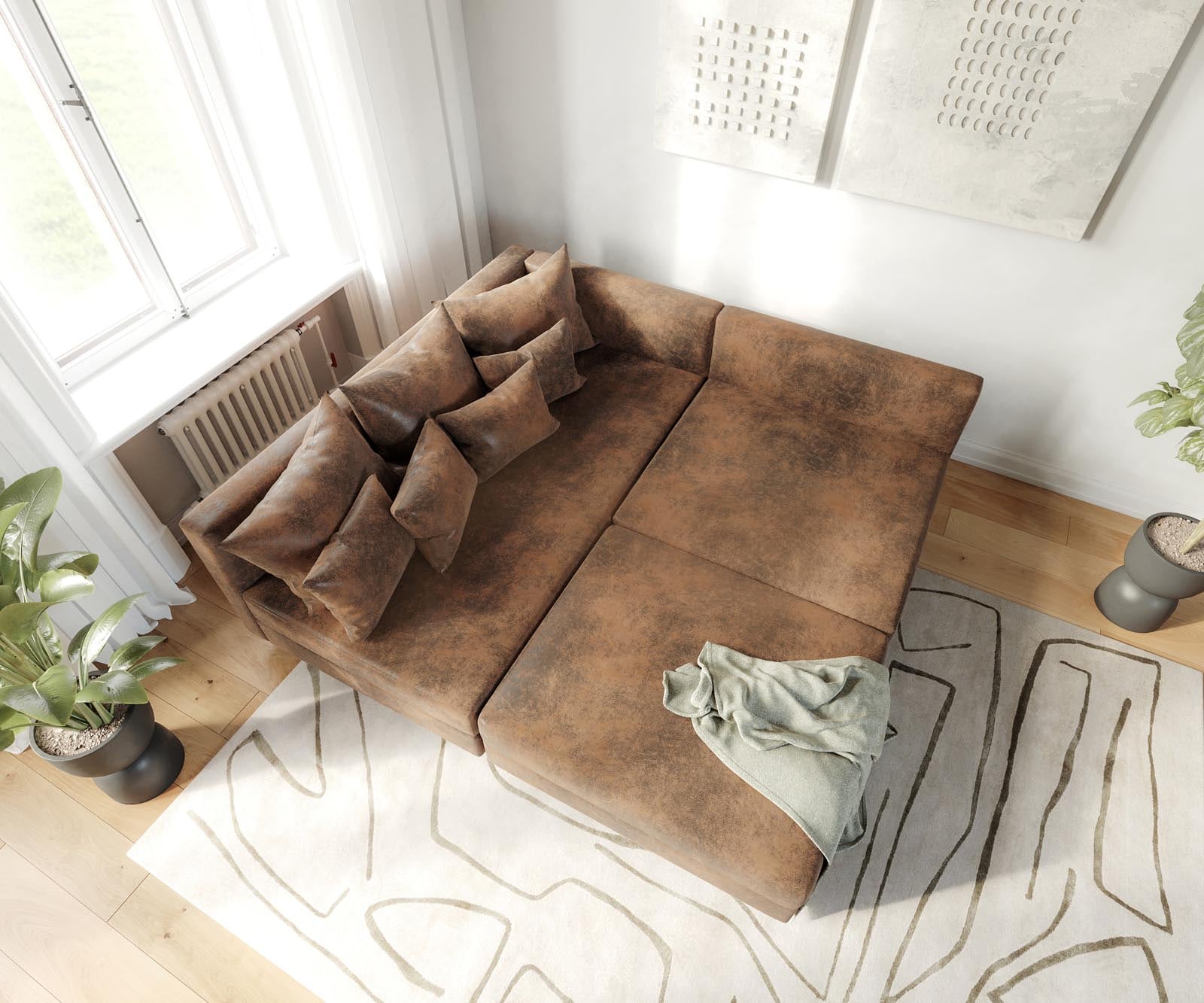 Ecksofa Clovis Braun Antik Optik Hocker Ottomane Links Modulsofa 4 Ecksofa Clovis Braun Antik Optik Hocker Ottomane Links Modulsofa 4