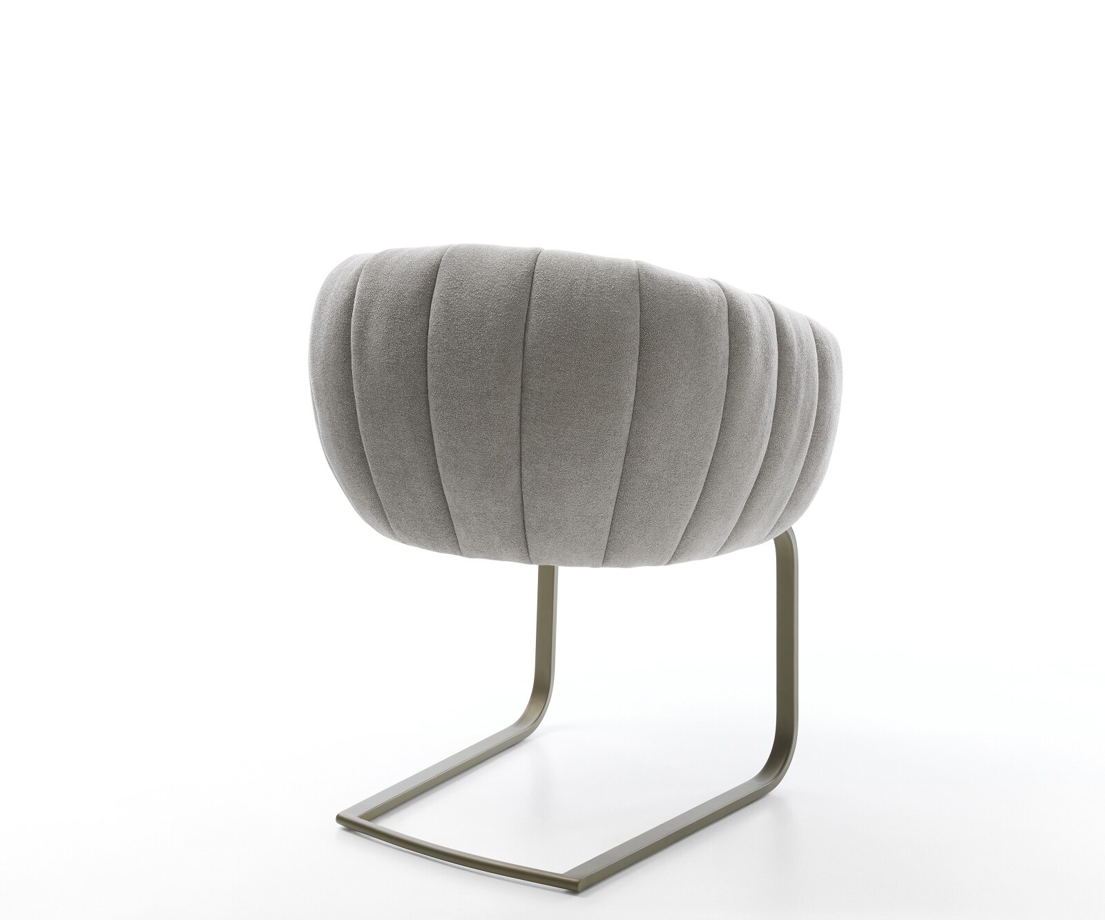 Cantilever Jada-Flex tissu structuré doux gris pied cantilever plat aspect titane ressorts ensachés 4