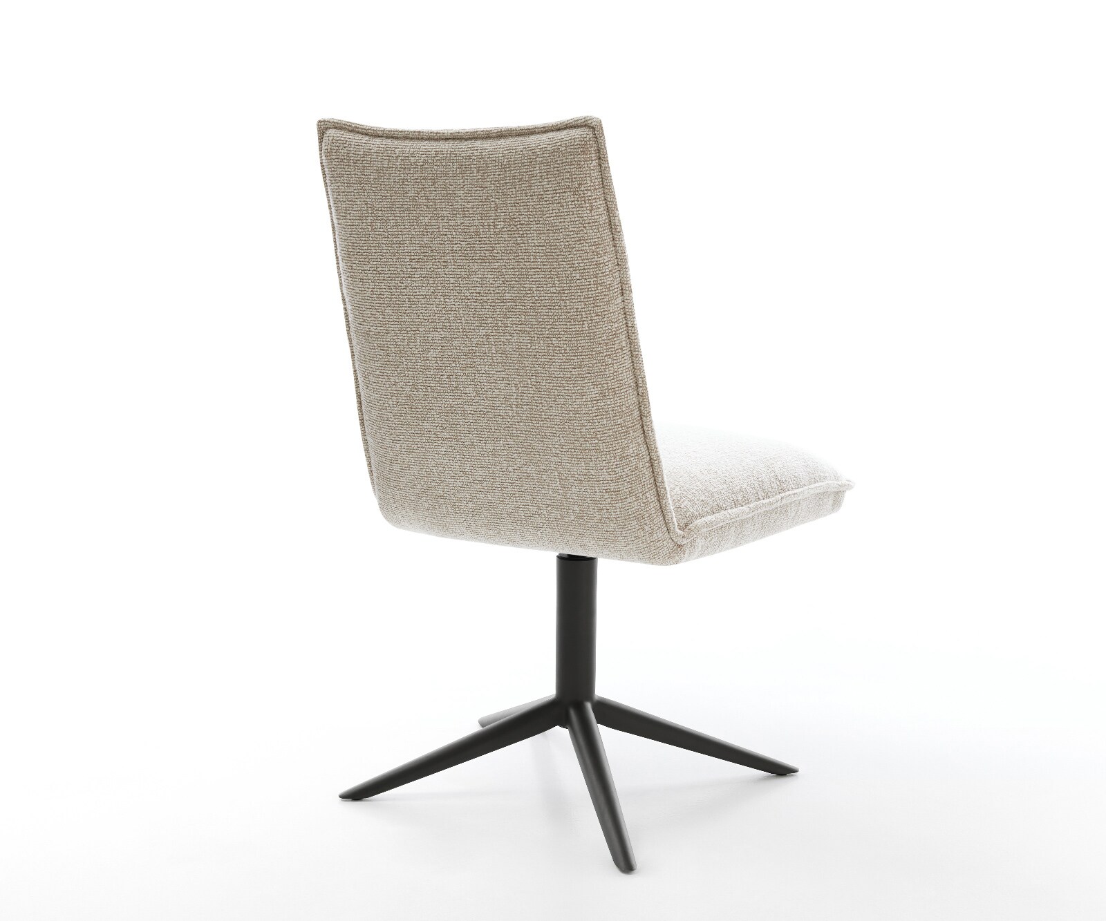 Drehstuhl Lelio-Flex Webstoff Soft Beige Fußkreuz Schwarz 360° drehbar Wippfunktion Taschenfederkern 5