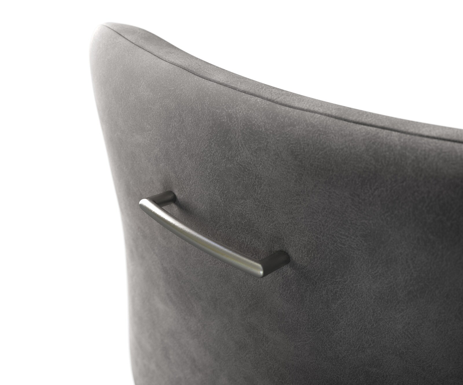 Poignée-de-fauteuil-de-bar Flex Rond en acier inoxydable Argent