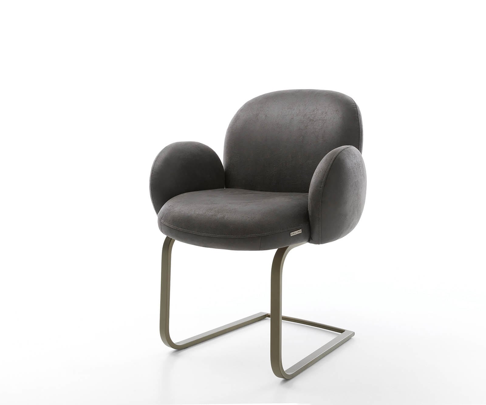 Chaise-pivotante Nube-Flex avec accoudoirs bouclé blanc pied croisé large noir ressorts ensachés pivote sur 360° 3 Chaise-pivotante Nube-Flex avec accoudoirs bouclé blanc pied croisé large noir ressorts ensachés pivote sur 360° 3