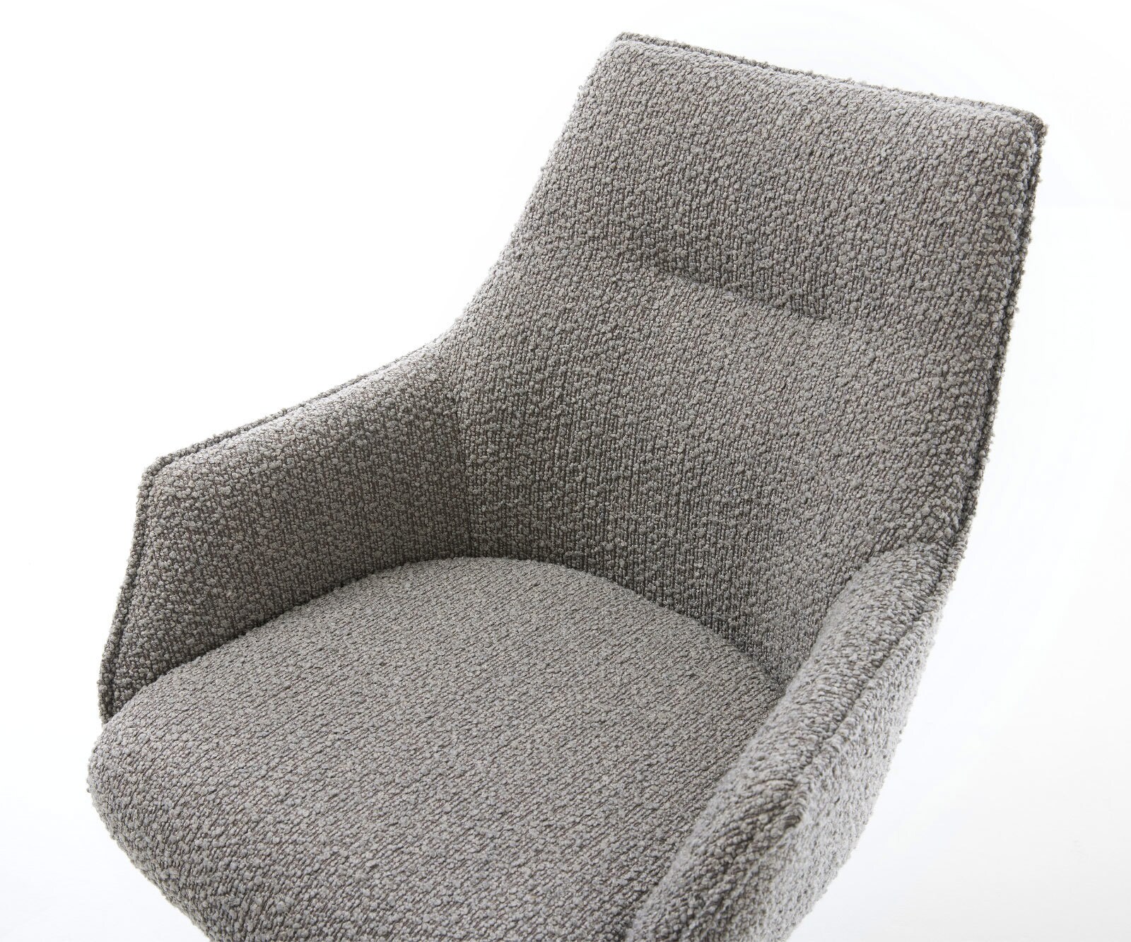 Chaise-pivotante Alja-Flex avec accoudoirs bouclé gris argenté pied de chaise 4 branches aspect titane pivotement sur 360° ressorts ensachés 4 Chaise-pivotante Alja-Flex avec accoudoirs bouclé gris argenté pied de chaise 4 branches aspect titane pivotement sur 360° ressorts ensachés 4