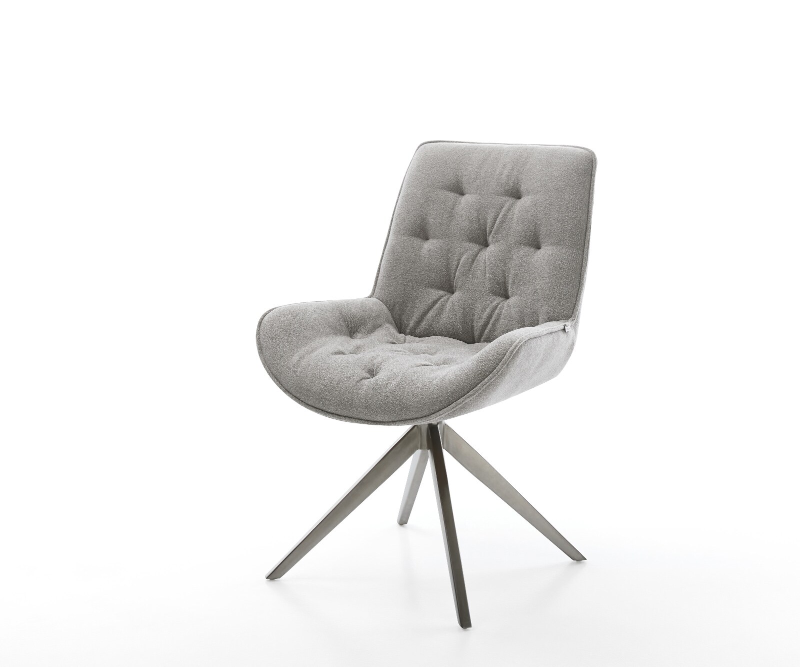 Chaise-pivotante Taimi-Flex tissu structuré doux gris pied croisé large grafiete pivotement sur 360° fonction bascule 1