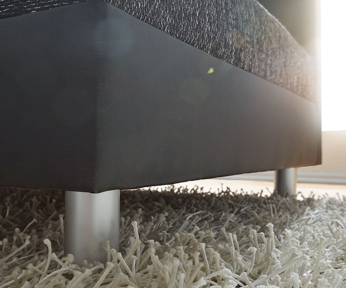 Ecksofa Clovis Schwarz modular Armlehne Ottomane Links 6