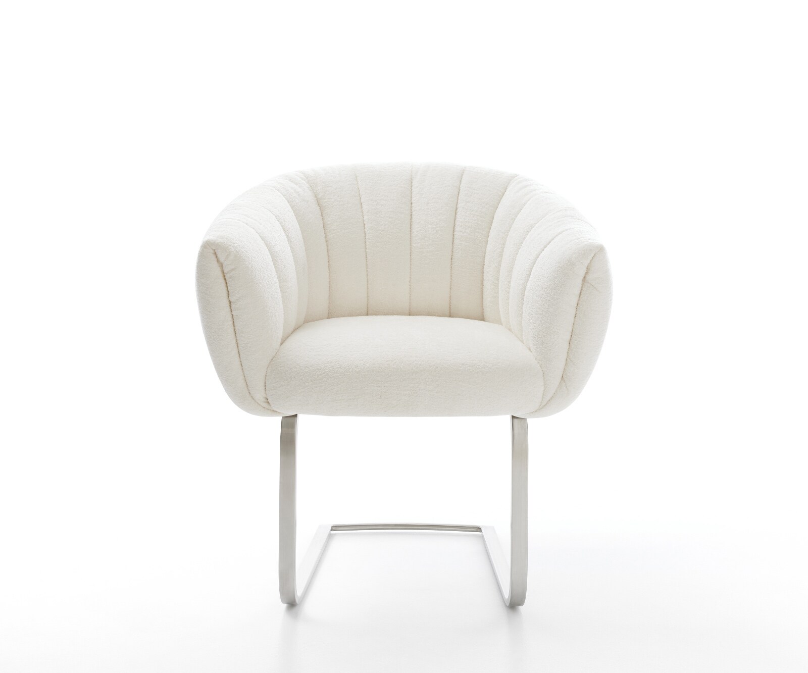 Freischwinger Jada-Flex Bouclé Soft Beige Freischwinger flach Edelstahl Taschenfederkern 1