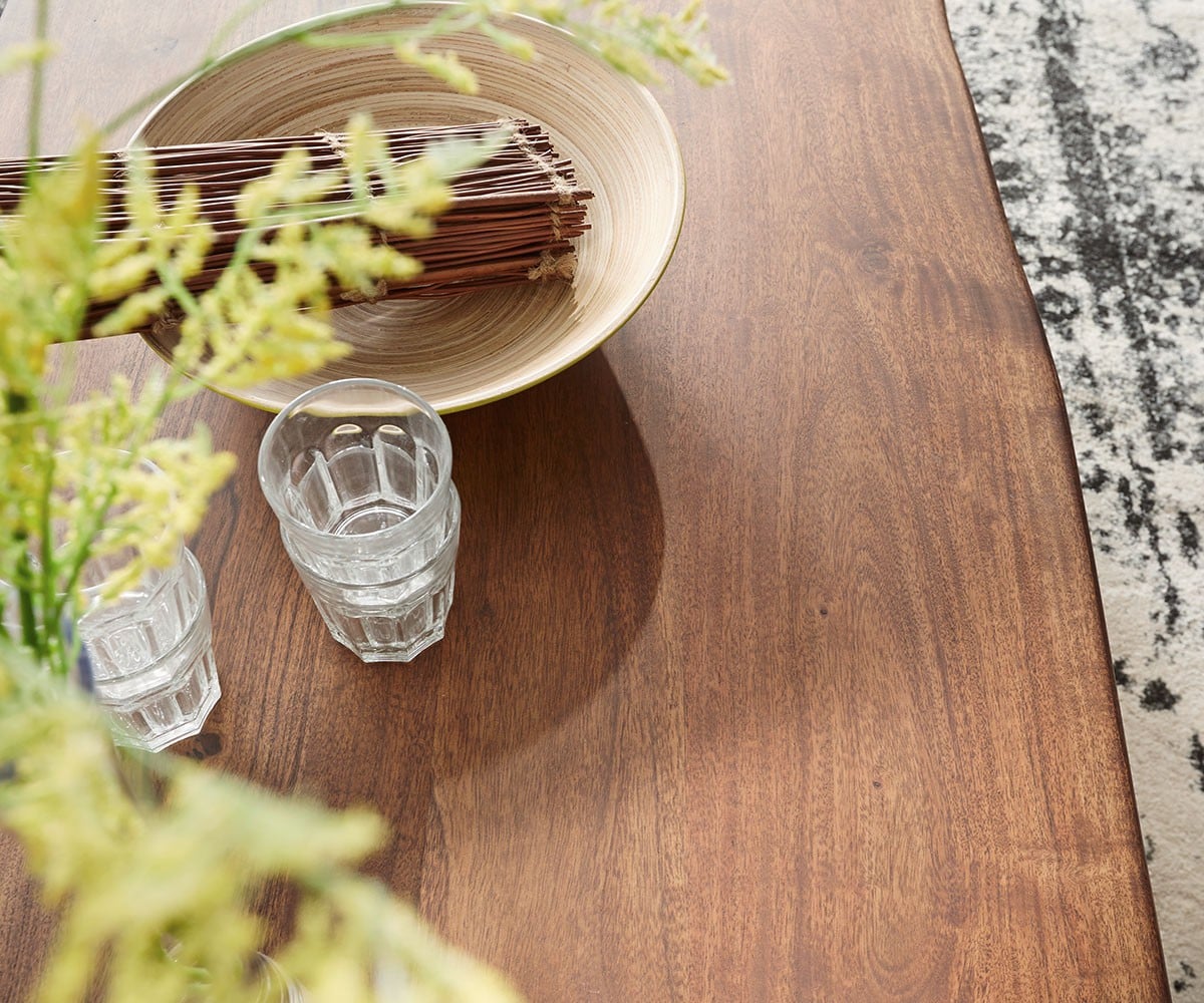 Couchtisch Live-Edge 130x60 cm Akazie Braun Baumkante 3 Couchtisch Live-Edge 130x60 cm Akazie Braun Baumkante 3