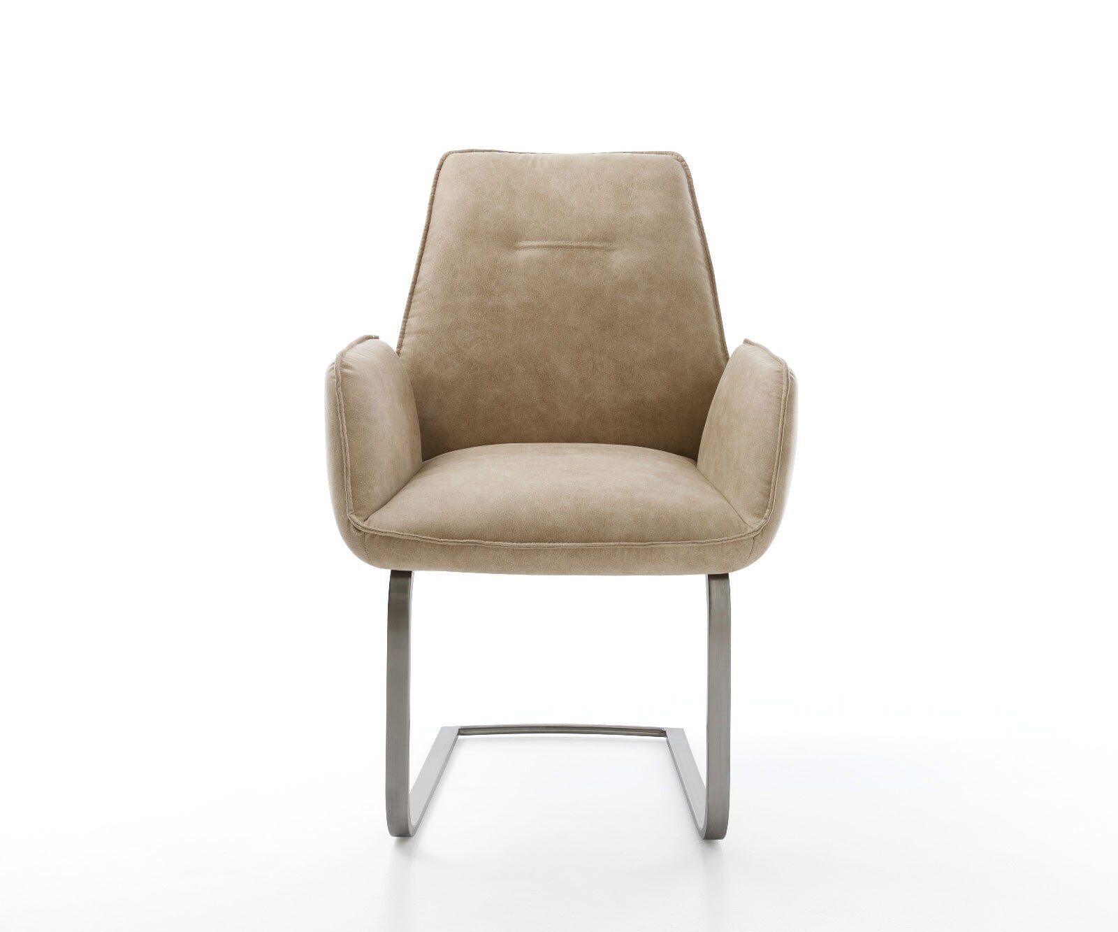 Freischwinger Zoa-Flex Mikrofaser Beige Vintage Freischwinger flach Graphit Taschenfederkern 1