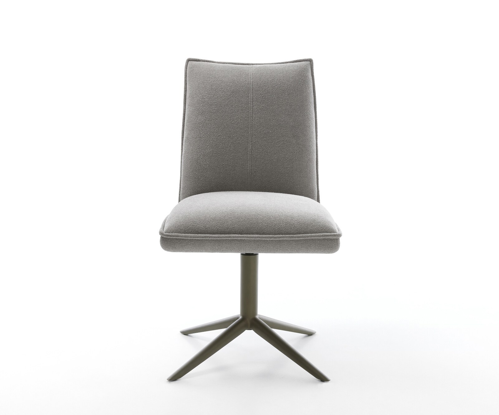 Drehstuhl Lelio-Flex Strukturstoff Soft Grau Fußkreuz Effektfinish Titan 360° drehbar Wippfunktion Taschenfederkern 2