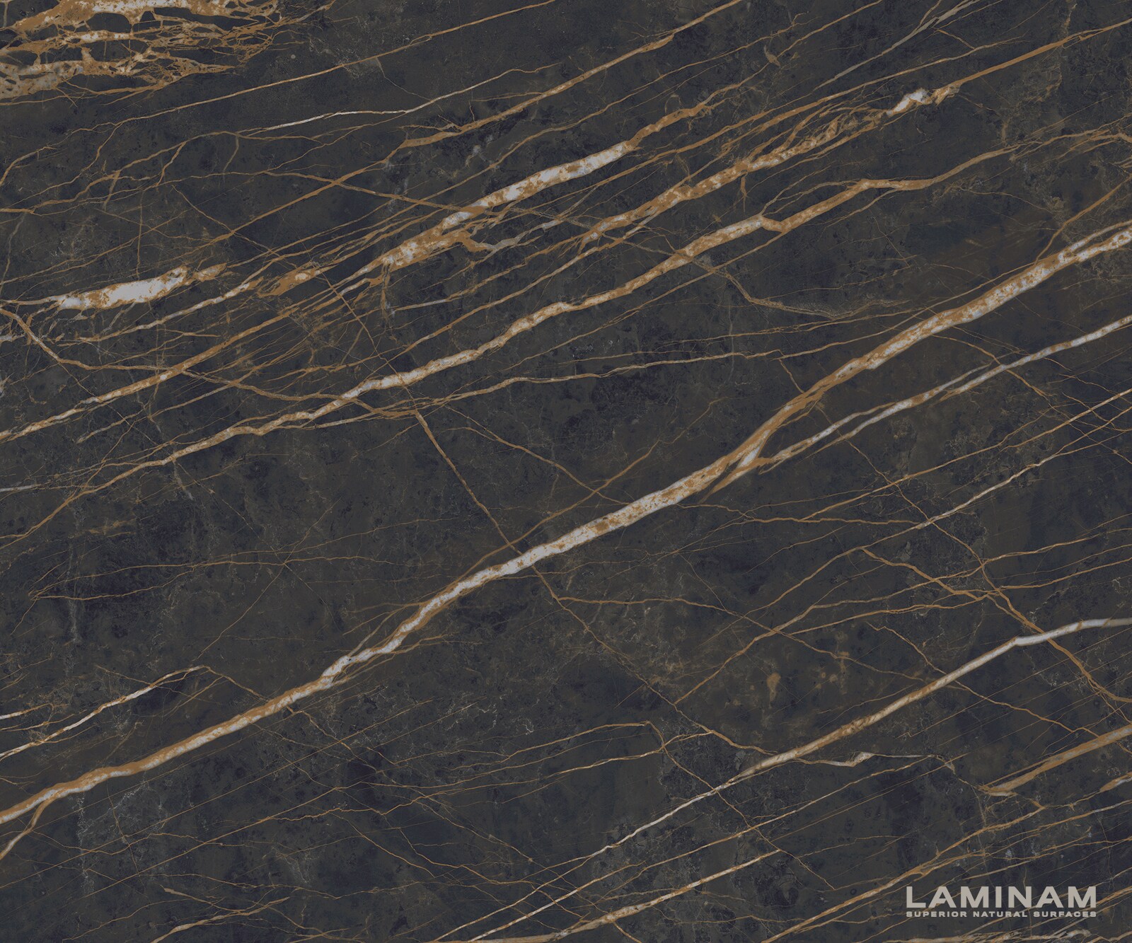 Table-à-manger Edge 200x100cm Laminam® céramique marron pieds milieu acier plat argent 2