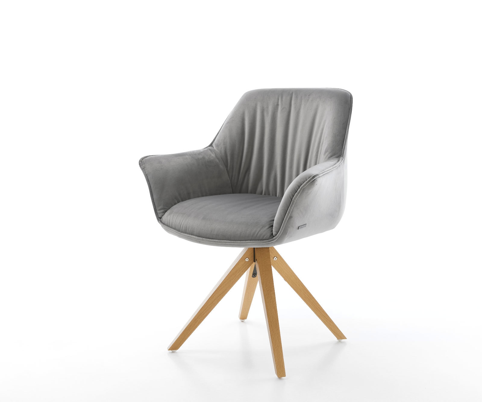 Chaise-pivotante Keila-Flex avec accoudoirs cuir véritable noir cadre croisé angulaire noir pivote sur 180° 3 Chaise-pivotante Keila-Flex avec accoudoirs cuir véritable noir cadre croisé angulaire noir pivote sur 180° 3