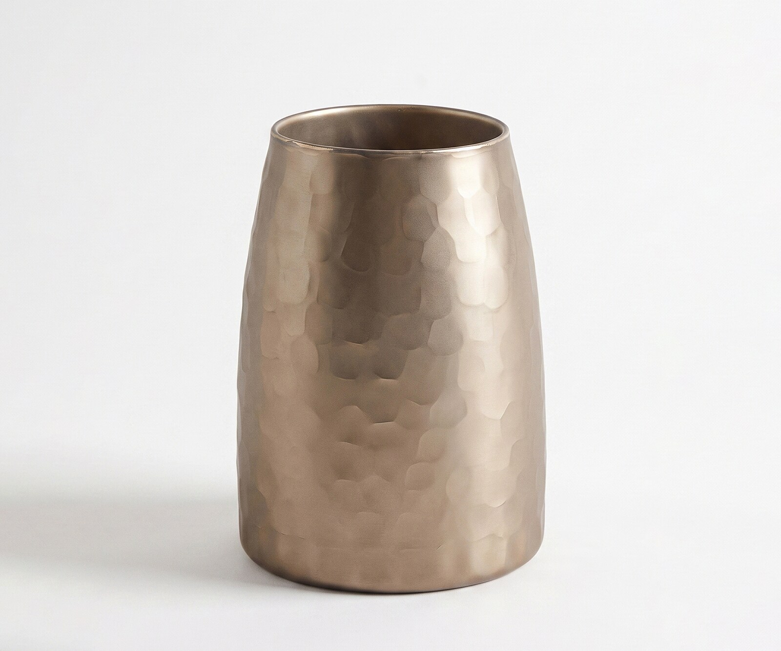 Vase Facetta B19 x T19 x H25 cm Glas Opal Handgemacht