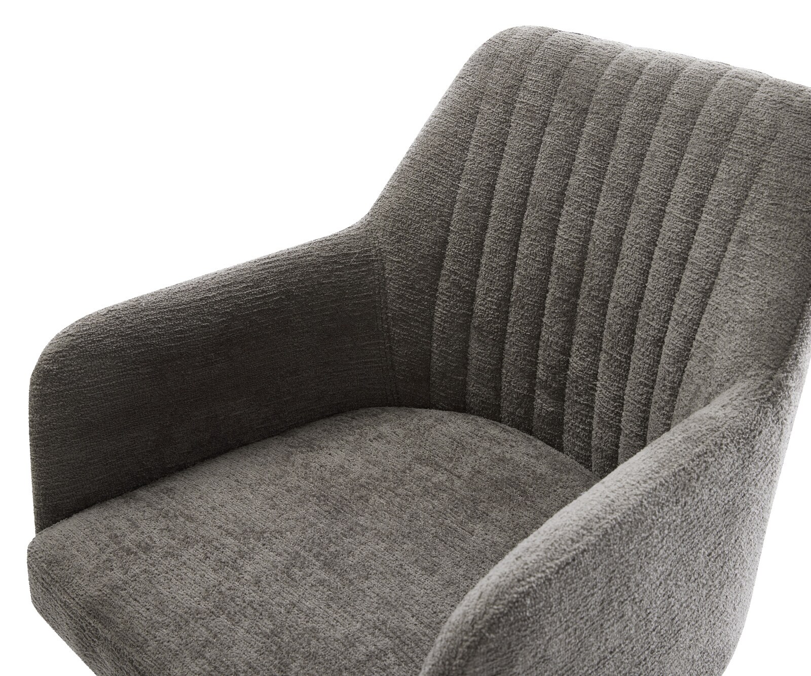 Drehstuhl Greg-Flex Bouclé Soft Schlamm Fußkreuz Graphit 360° drehbar Wippfunktion Taschenfederkern 3