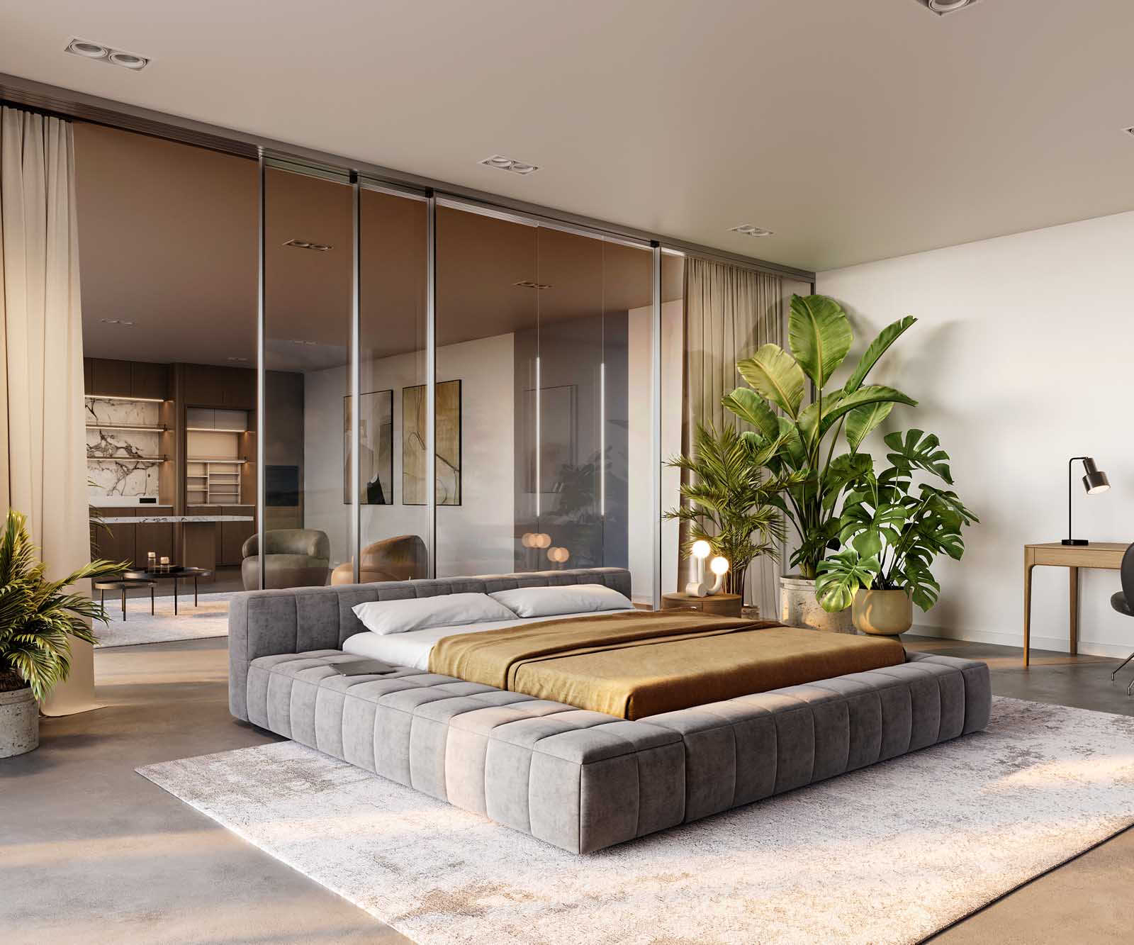 Polsterbettgestell Espazio 180x200 cm Mikrofaser Grau mit Stauraum Polsterbettgestell Espazio 180x200 cm Mikrofaser Grau mit Stauraum