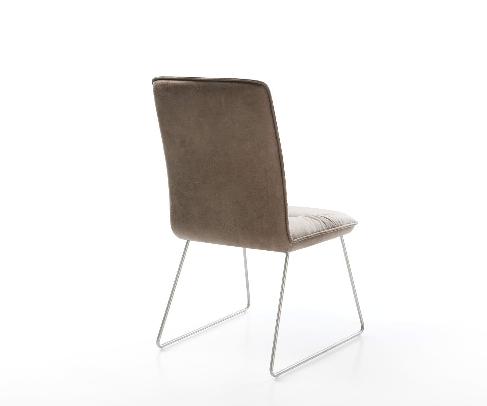Esszimmerstuhl Vinjo-Flex Mikrofaser Taupe Vintage Kufengestell Edelstahl 4 Esszimmerstuhl Vinjo-Flex Mikrofaser Taupe Vintage Kufengestell Edelstahl 4