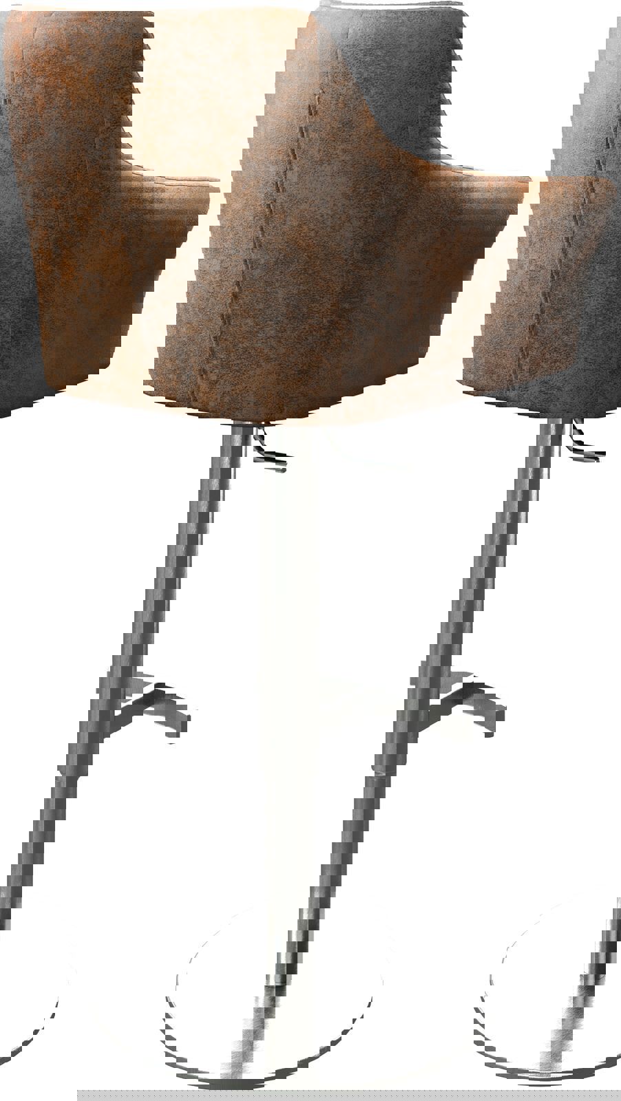 Barstuhl Yulo-Flex Vintage Braun Drehfuß höhenverstellbar Edelstahl 4 Barstuhl Yulo-Flex Vintage Braun Drehfuß höhenverstellbar Edelstahl 4