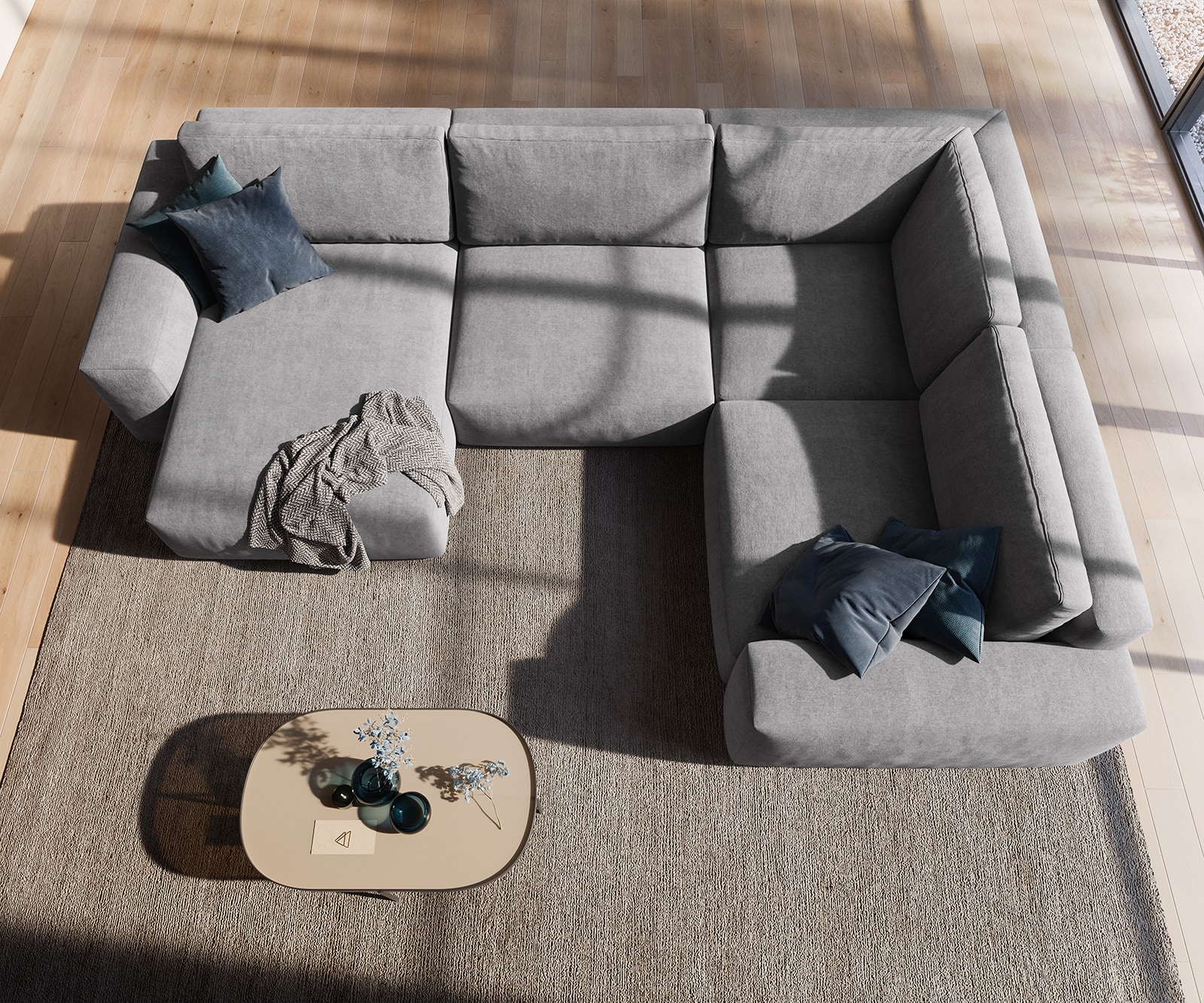 Wohnlandschaft Lanzo XL 360x260 cm Mikrofaser Grau Recamiere variabel 3 Wohnlandschaft Lanzo XL 360x260 cm Mikrofaser Grau Recamiere variabel 3