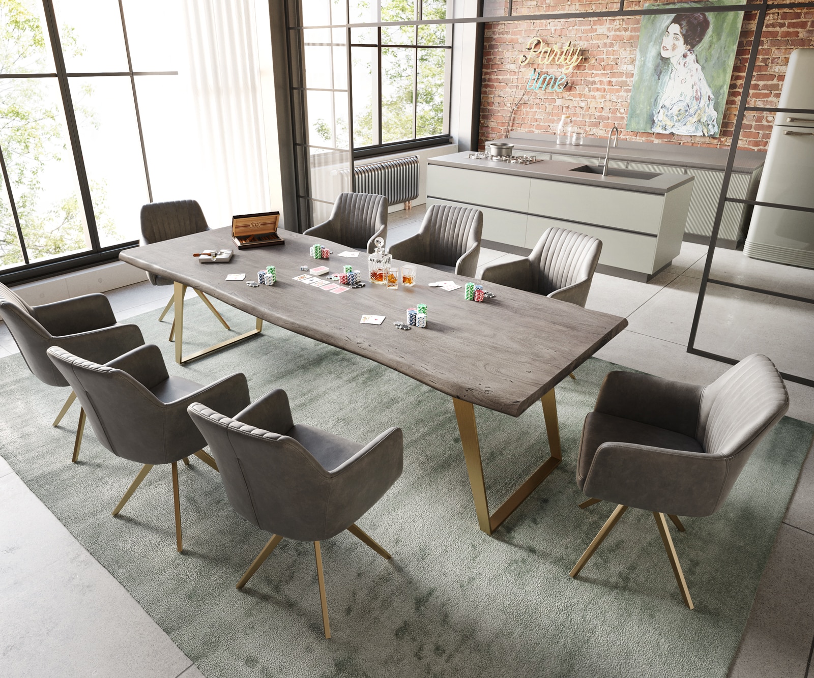 Tischgestell Edelstahl Gold Schräg (2er-Set) 1 Tischgestell Edelstahl Gold Schräg (2er-Set) 1