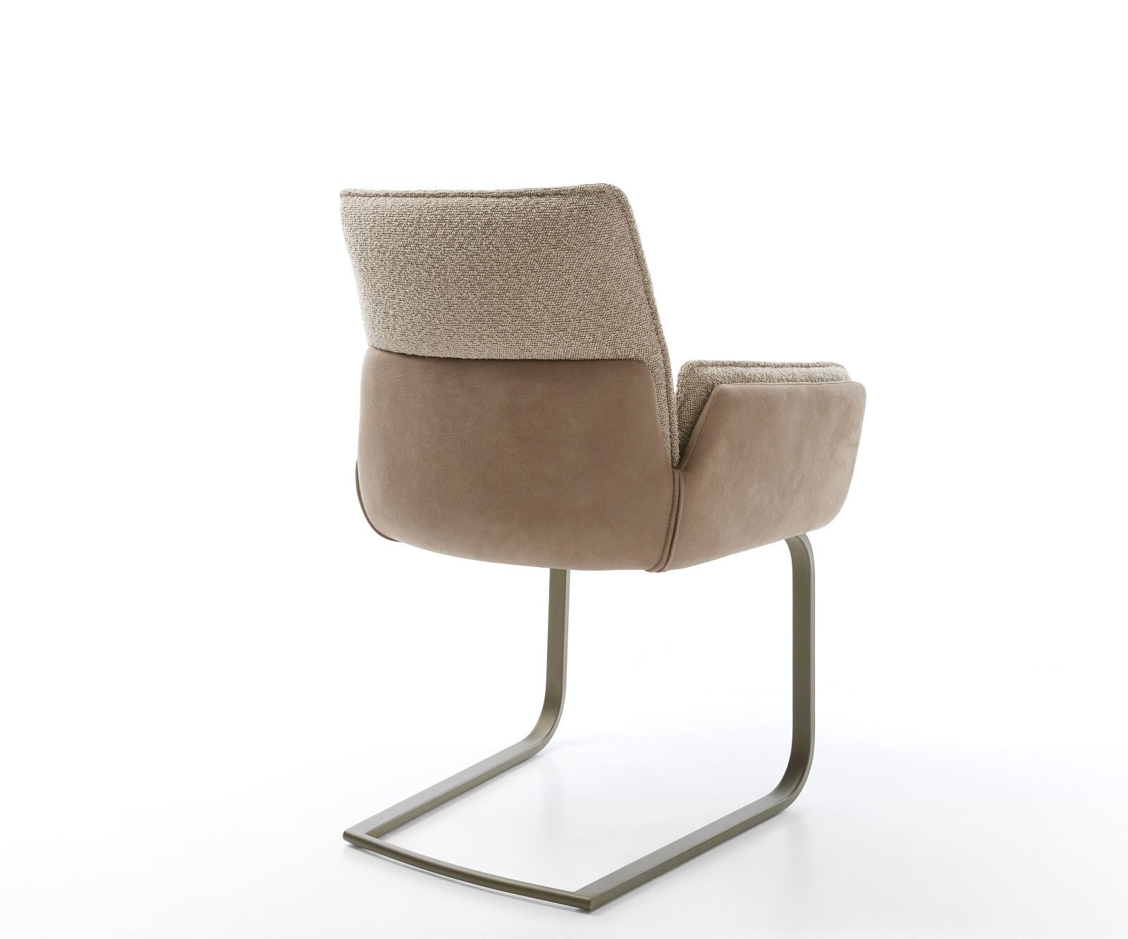 Cantilever Nela-Flex tissu mixte couleur boue pied cantilever plat aspect titane 4
